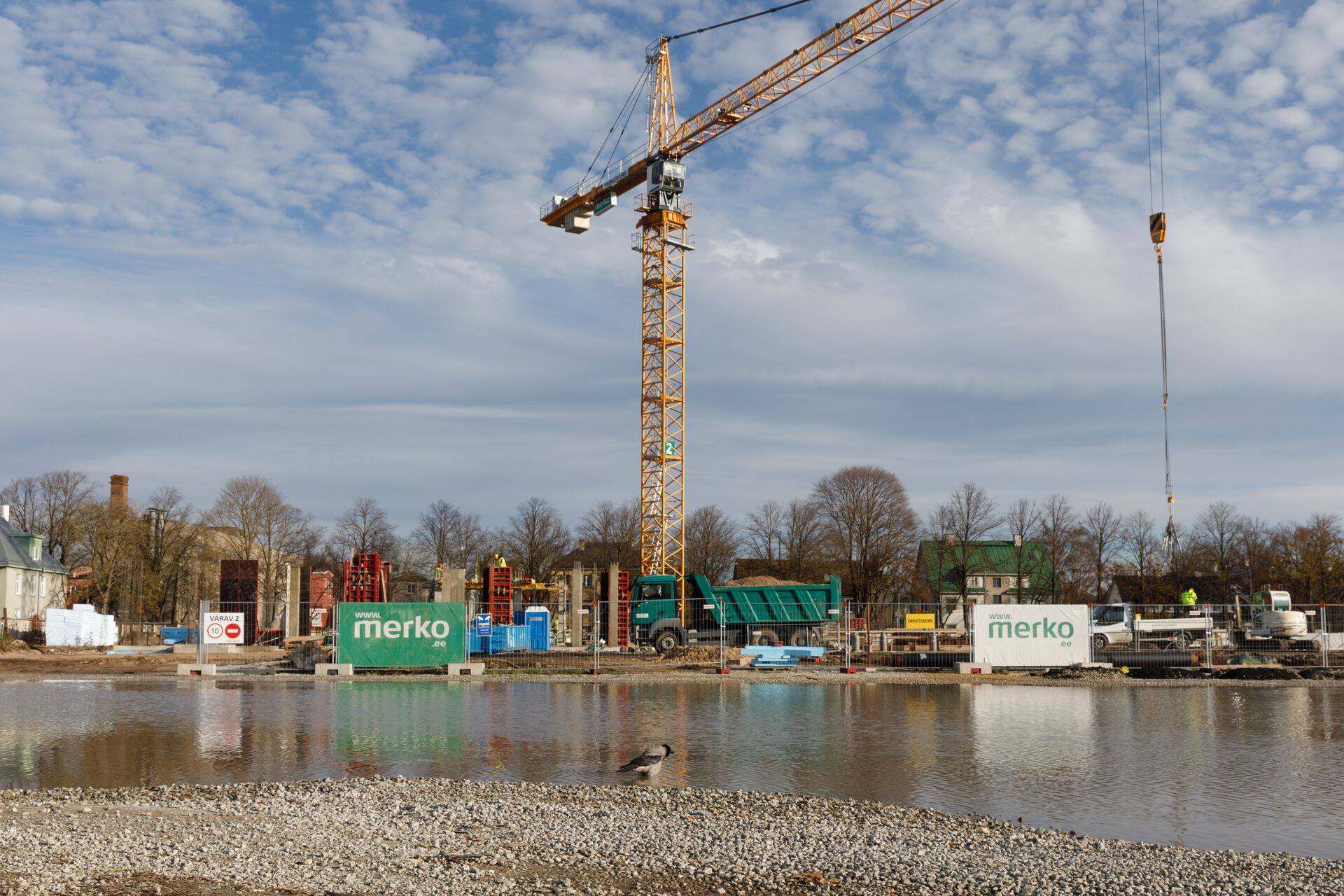 Ehitus Veerenni kvartalis.