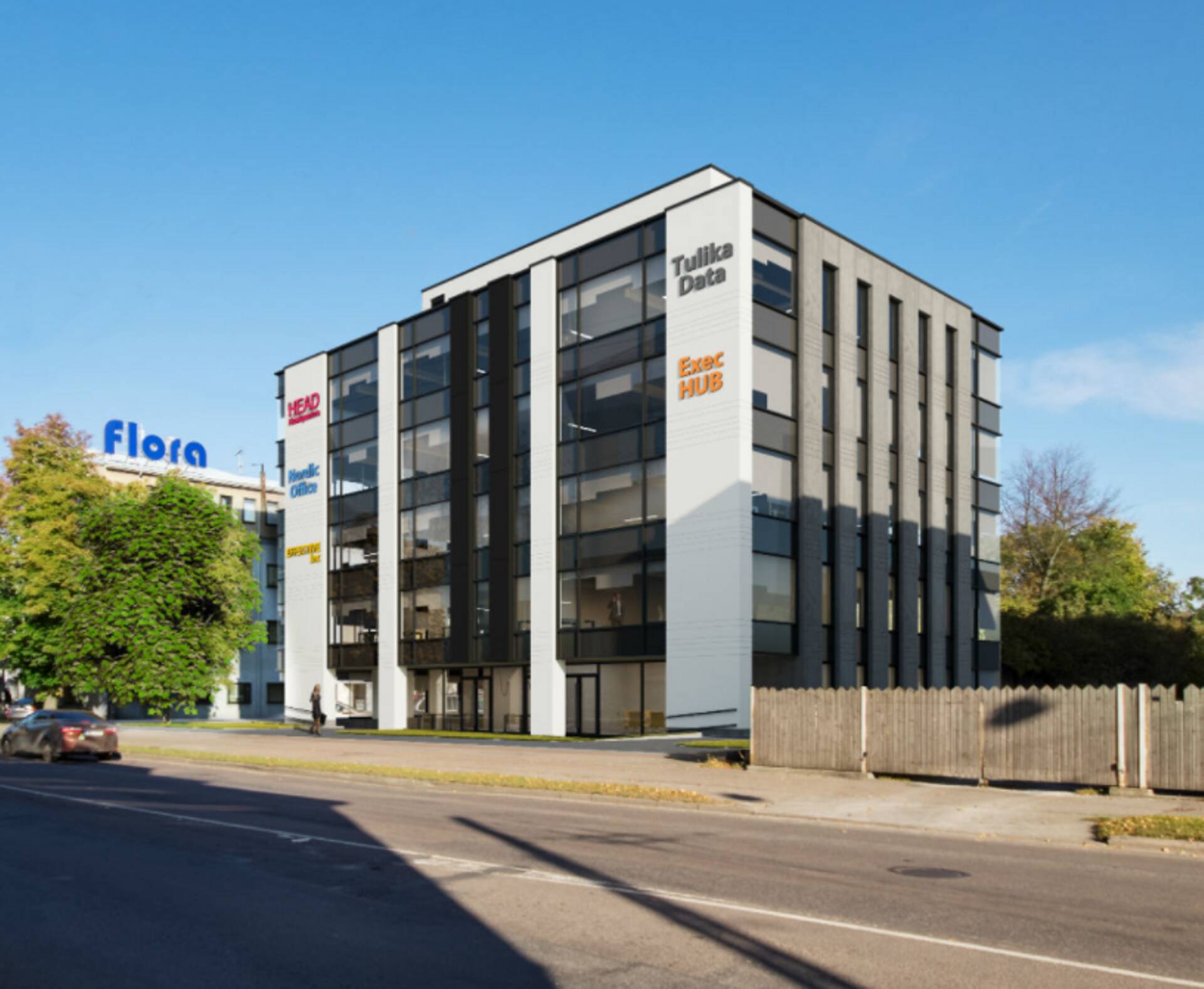 Uus ärihoone Flora kvartalis, mis valmib 2017. aasta lõpuks.