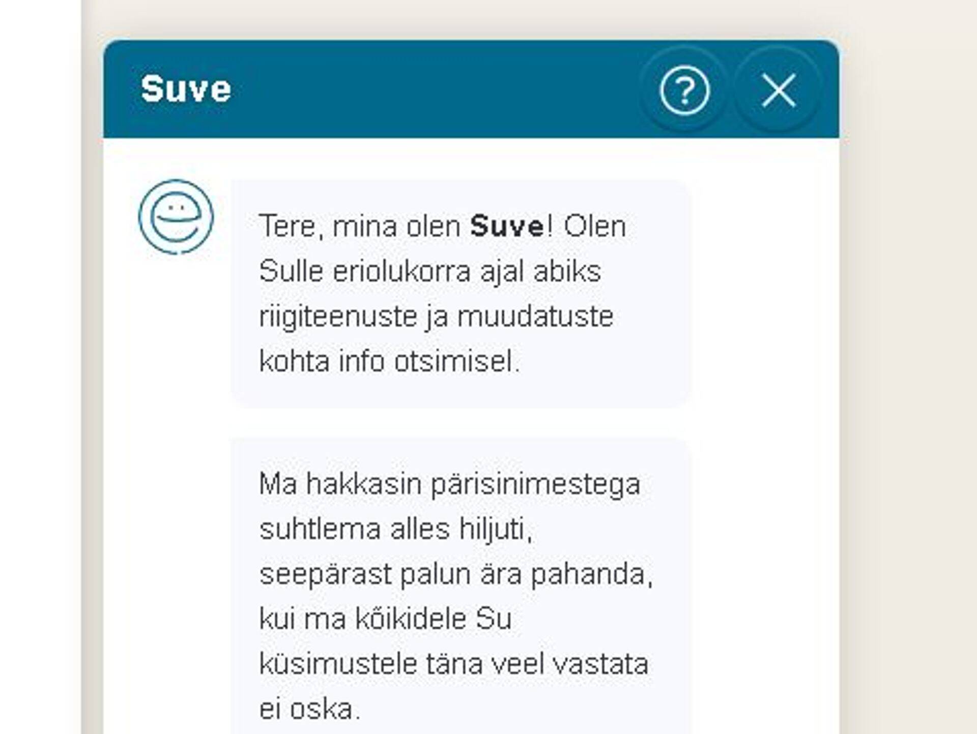 Tänaseks on vestlusrobot Suve kasutusel juba mitmel veebilehel.