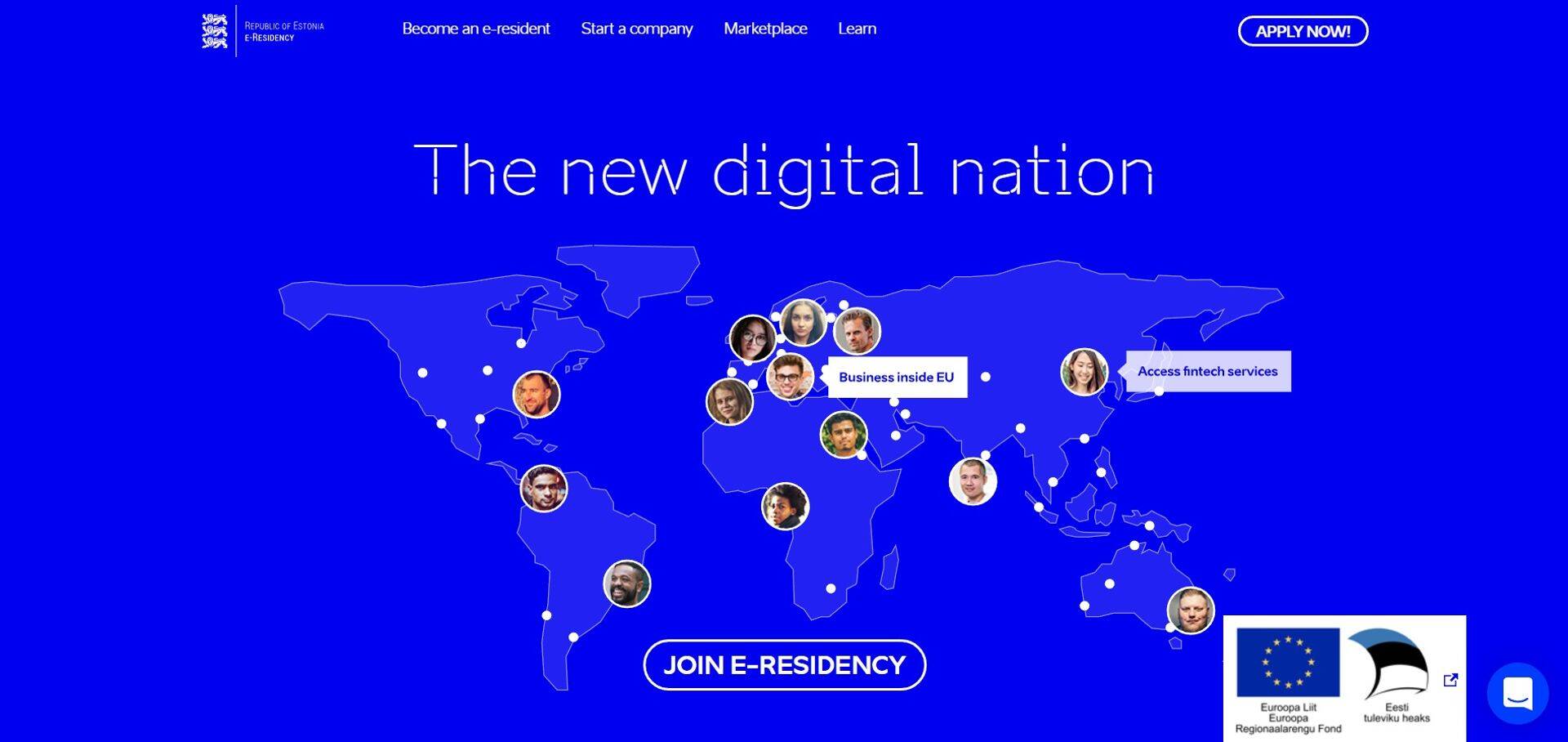 E-residentsuse koduleht
