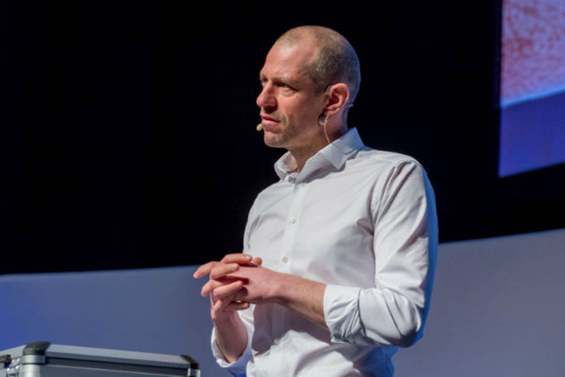 Eleringi juht Taavi Veskimägi Pärnu Finantskonverentsil.