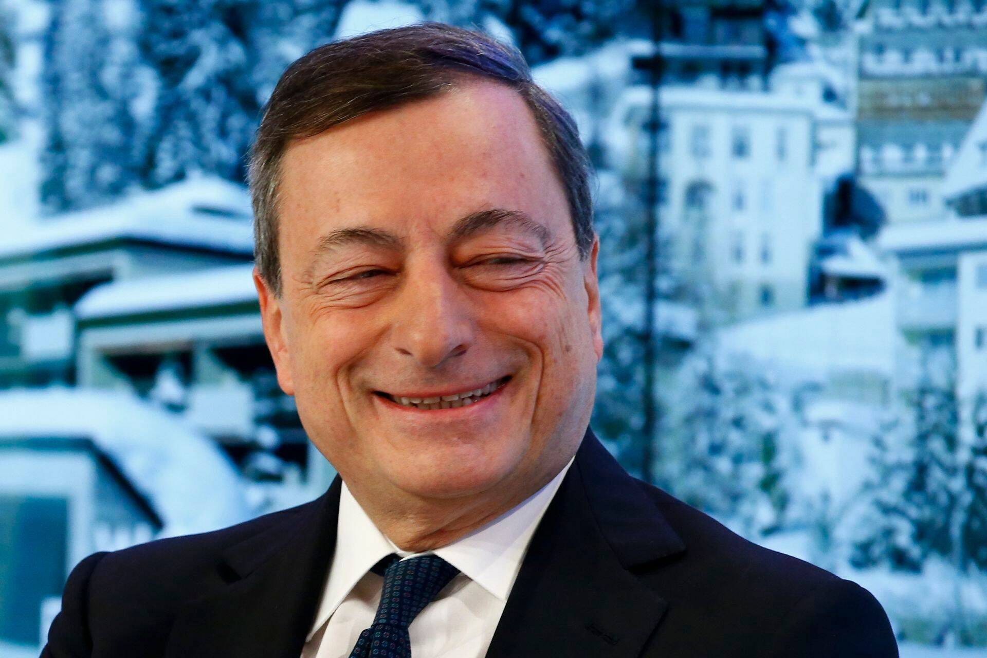 Euroopa Keskpanga juht Mario Draghi Davosi majandusfoorumil.