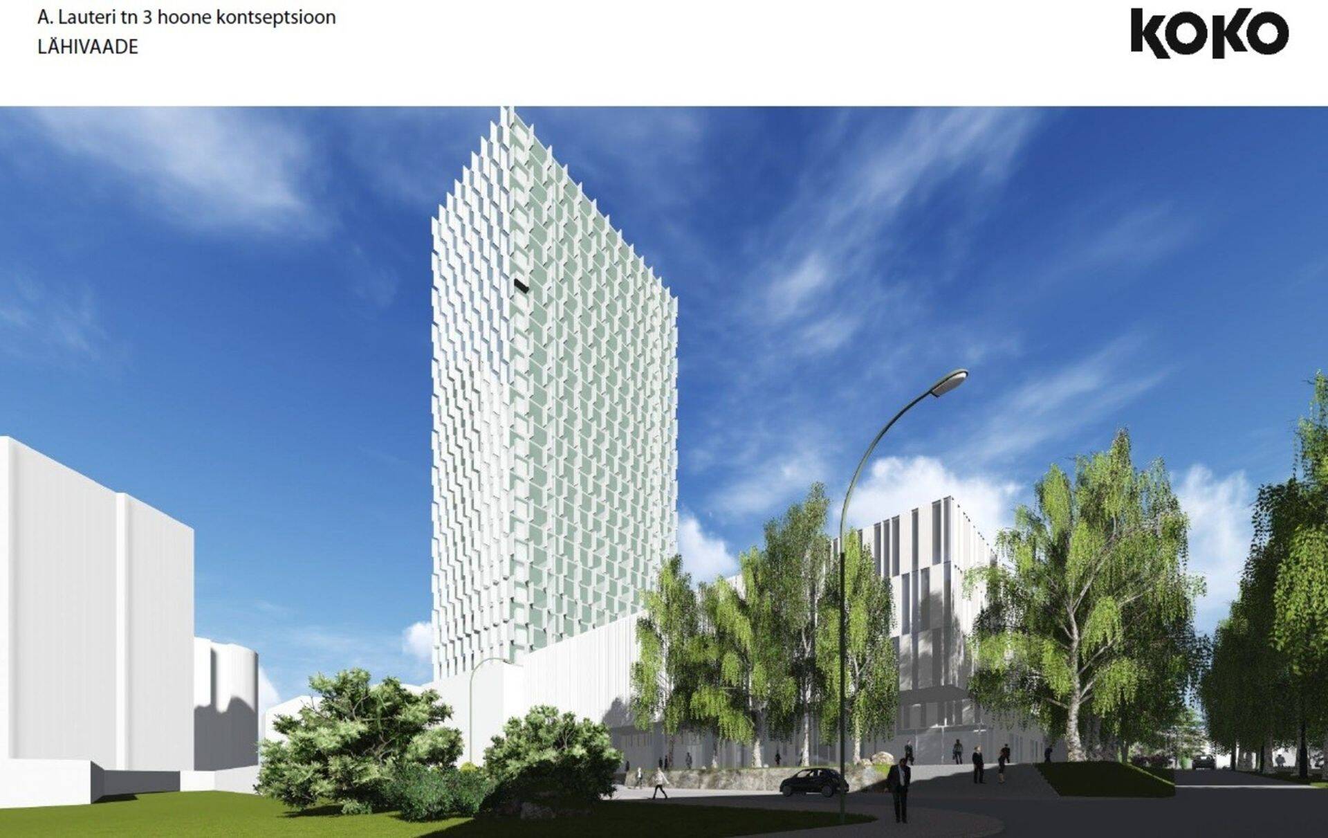 KOKO arhitektide 2015. aastal tehtud kontseptsioon Lauteri 3 hoonest.