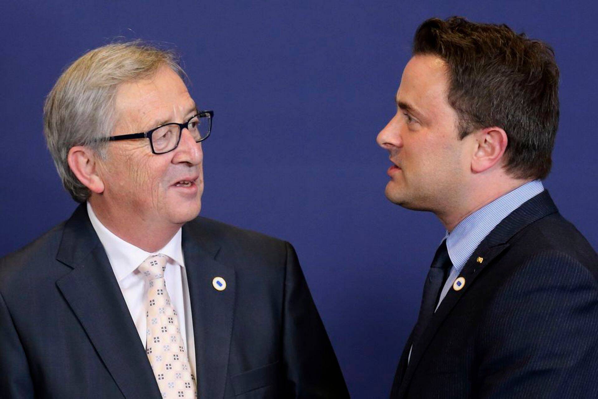 Luksemburgi endine peaminister Jean Claude Juncker ja praegune valitsusjuht Xavier Bettel