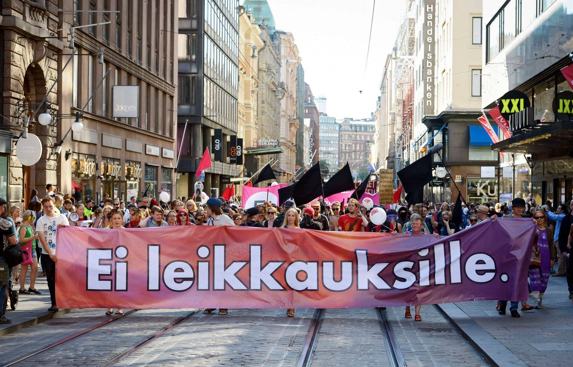 Streik Soomes mullu augustis valitsuse kärpepoliitika vastu.