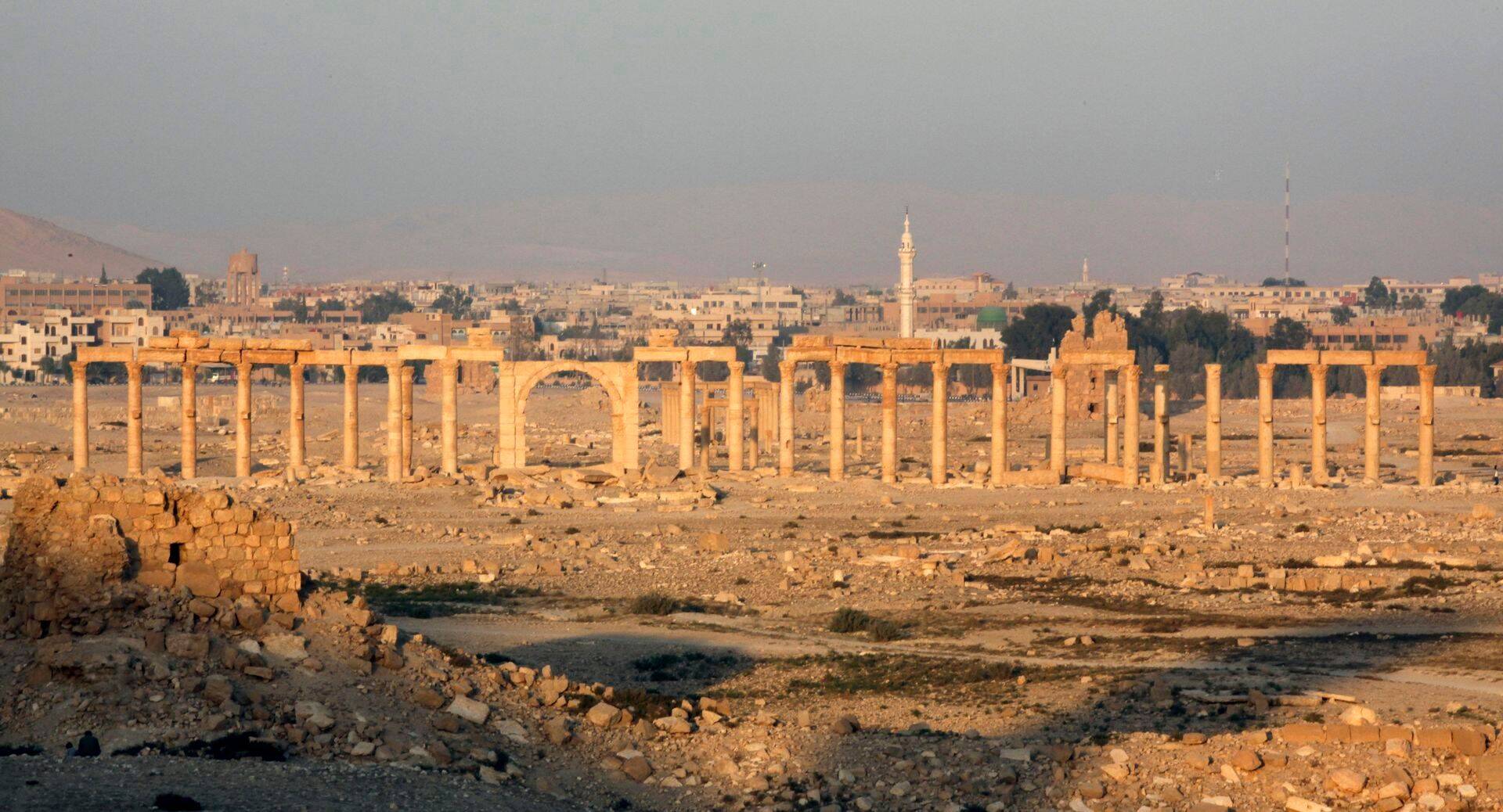 Palmyra varemed Süüria kõrbes.
