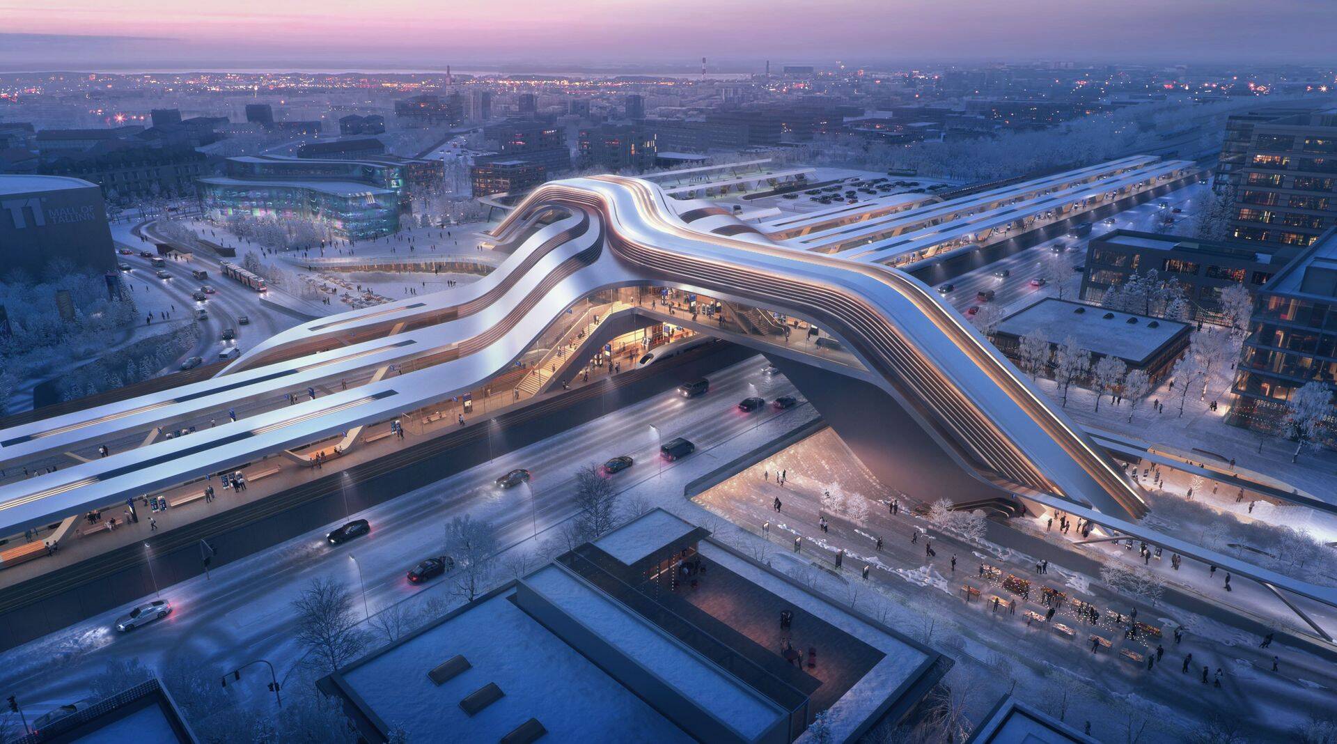 Kavandatav Rail Baltica terminal Tallinnas.