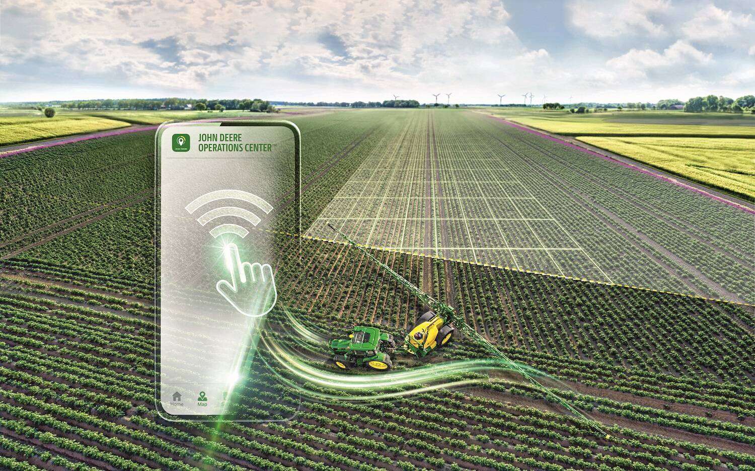 John Deere Operation Center-i efektiivne tööde planeerimine ja mõõtmine aitab optimeerida tööprotsesse.