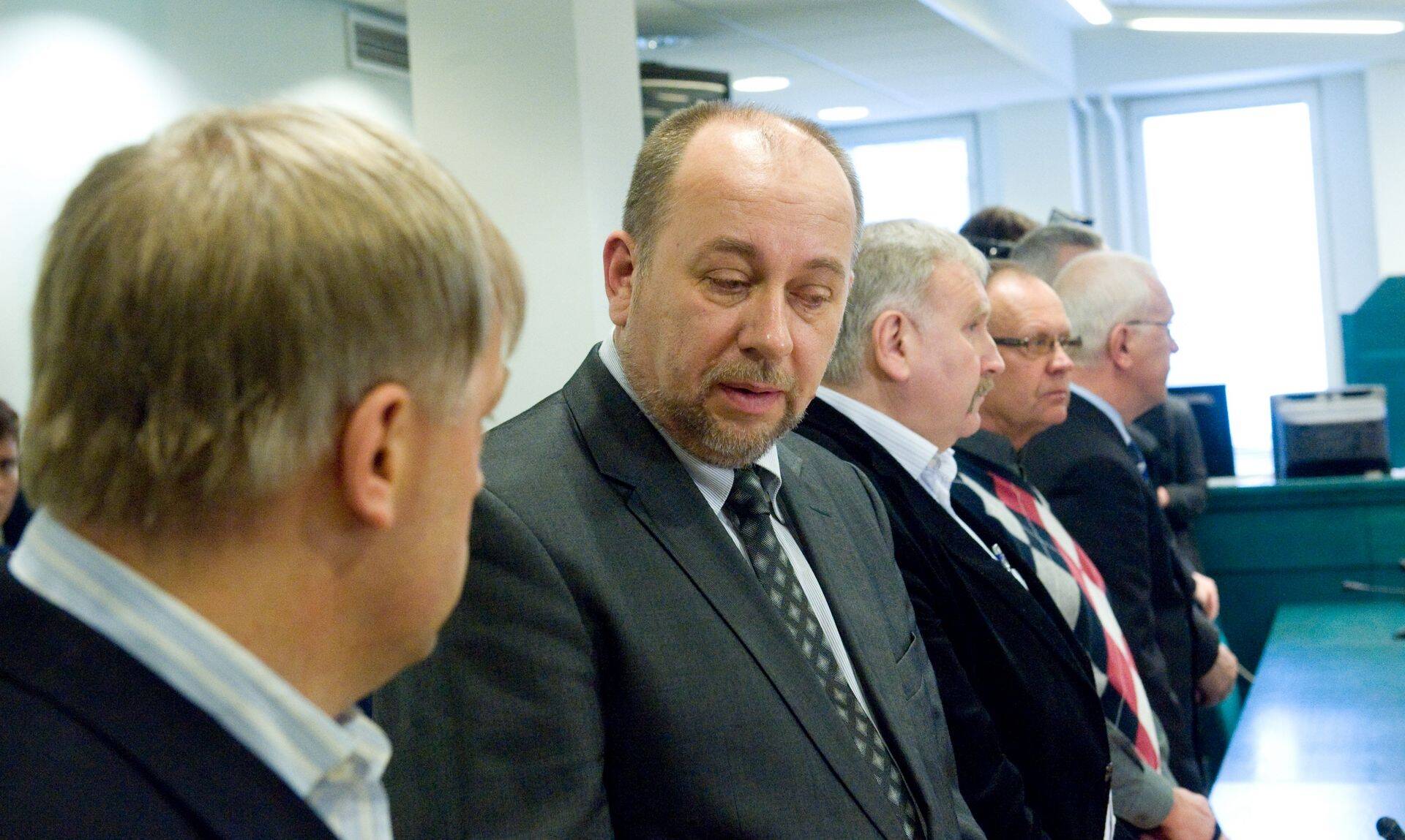 Kohtuotsuse väljakuulutamine aastal 2012, esiplaanil Ivo Parbus.