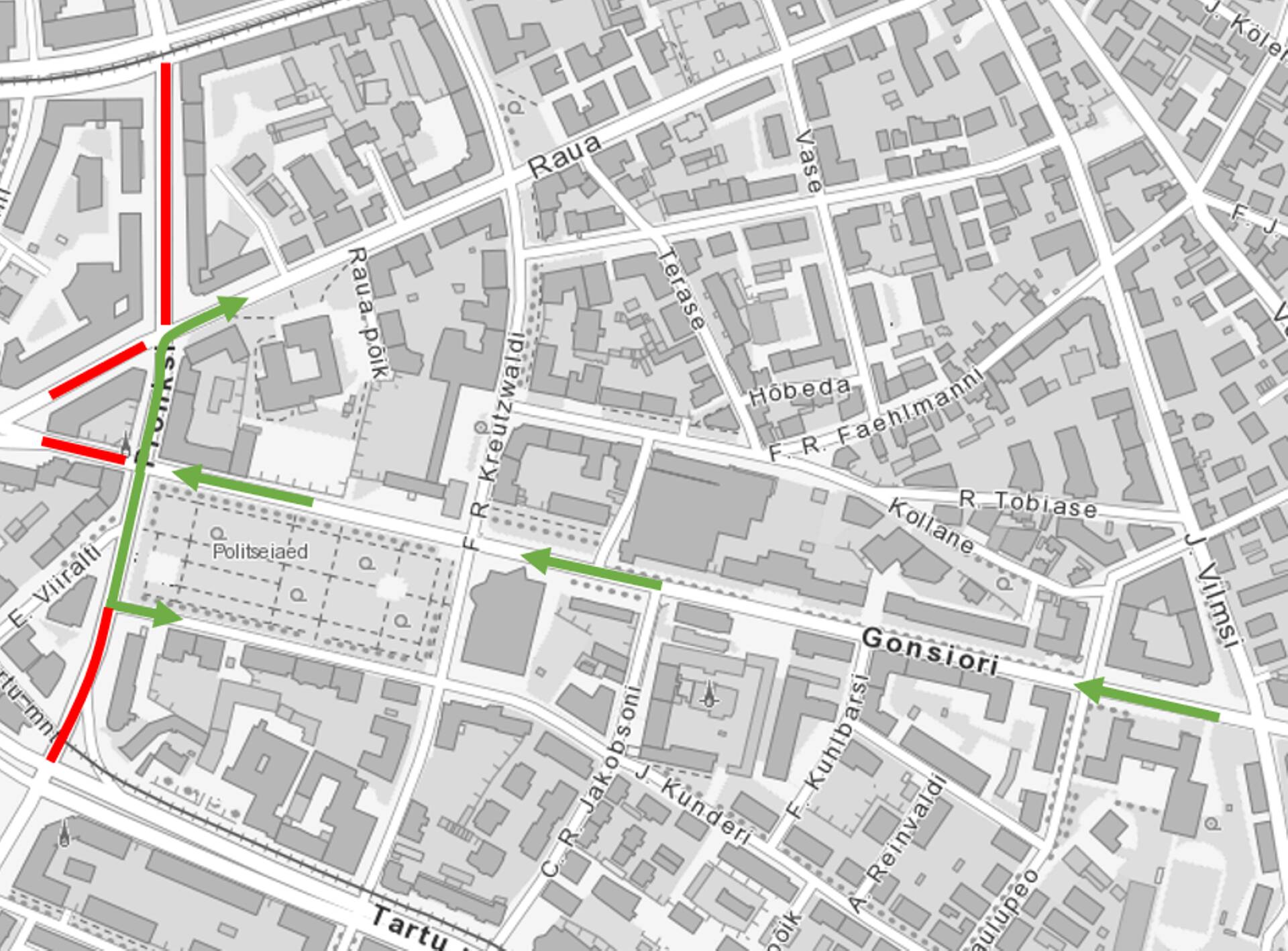 Liikluskorraldus Pronksi tänaval 1.09-15.09.