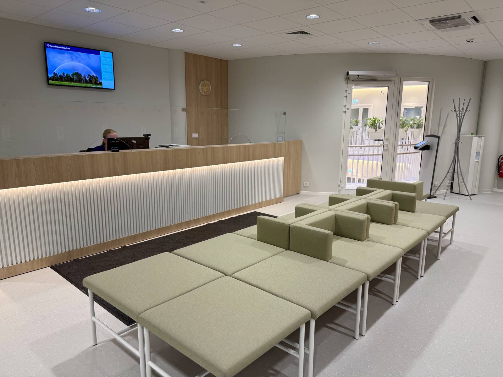 Kliinikumi spordimeditsiini taastusravi kliiniku fuajee.