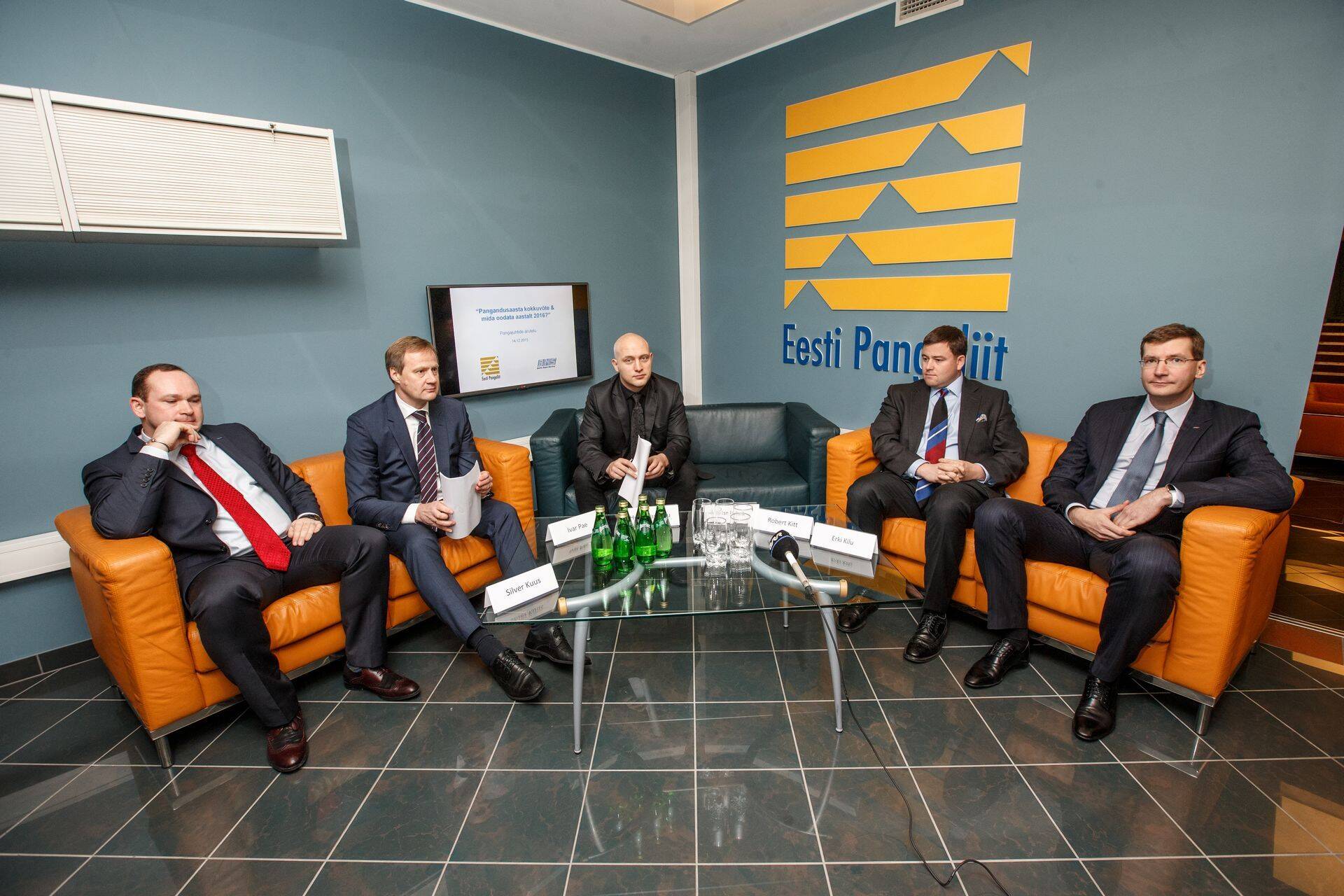 Robert Kitt (Swedbank), Allan Parik (SEB), Ivar Pae (Danske Bank), Silver Kuus (Nordea), Erki Kilu (LHV).