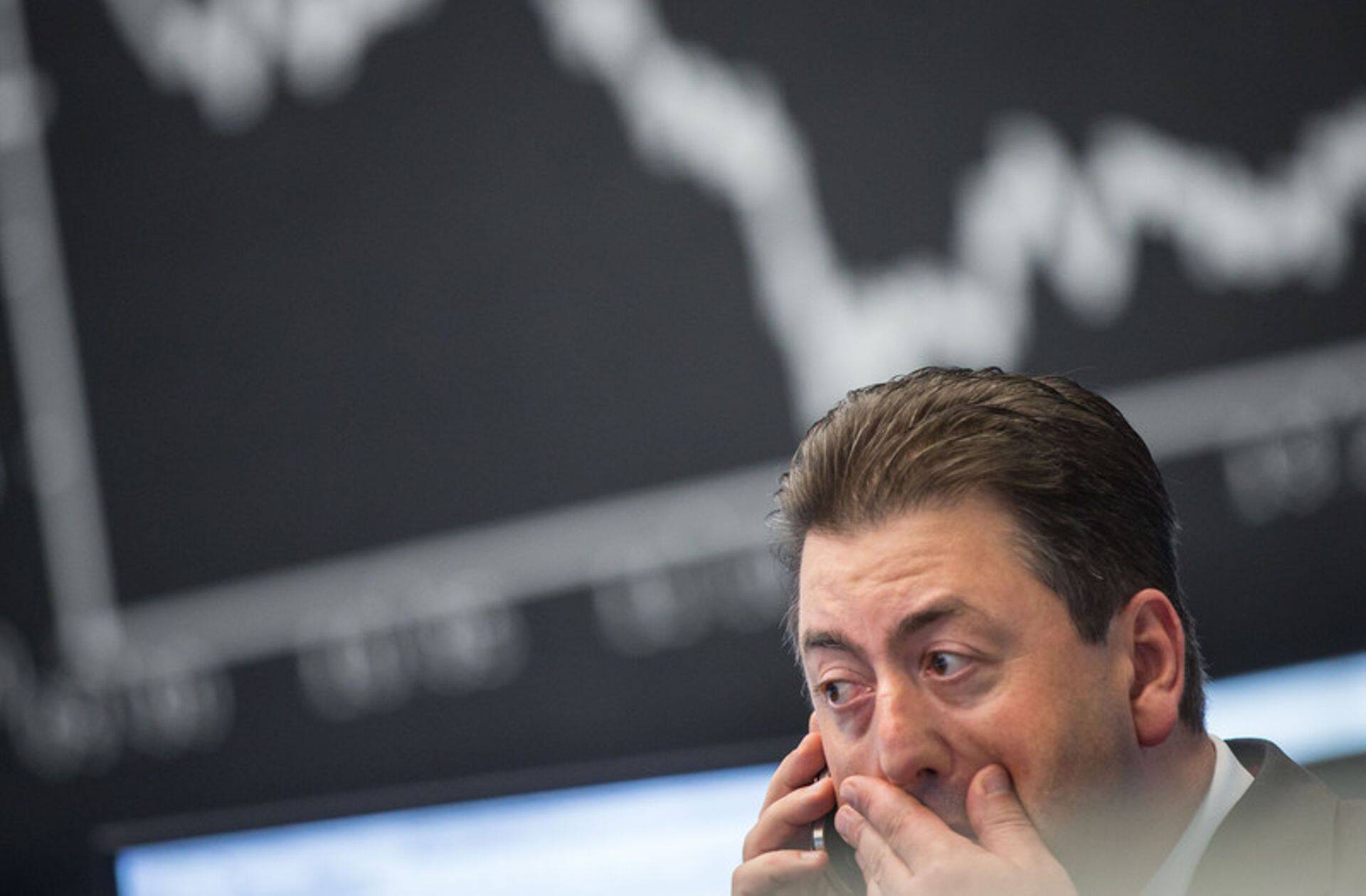 Analüütik Frankfurdi börsil.