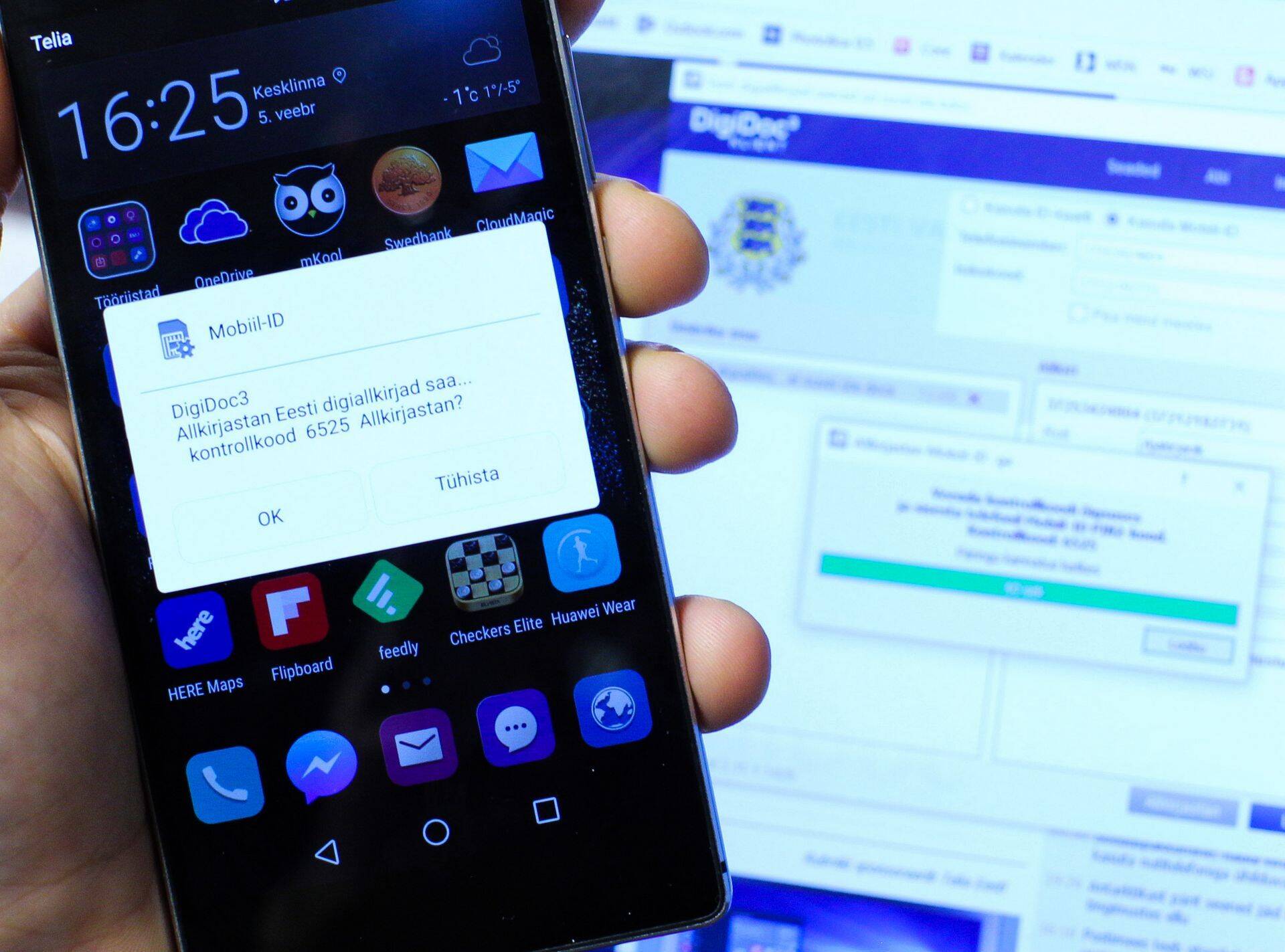 Digiallkirjastamine mobiil-ID abil.