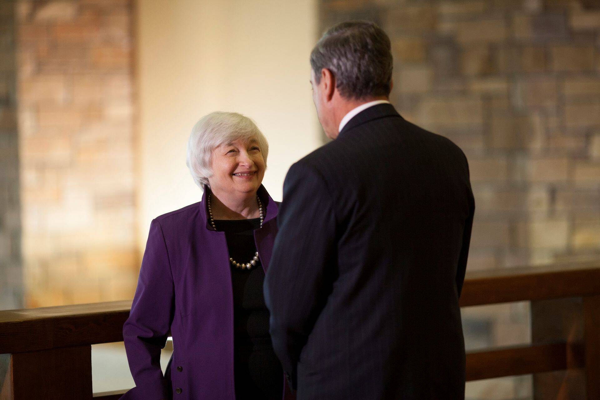 Janet Yellen ja Mario Draghi 2014. aastal Jackson Hole'i majandusfoorumil.
