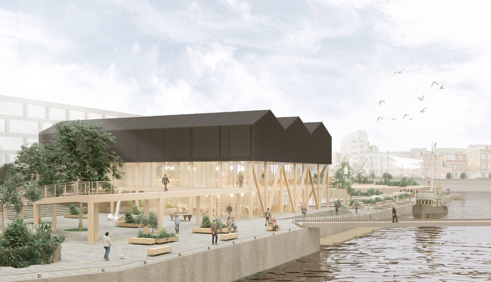 Võidutöö lähtub Kalasadama ajaloost (Visuaal: Arhitekt Must).