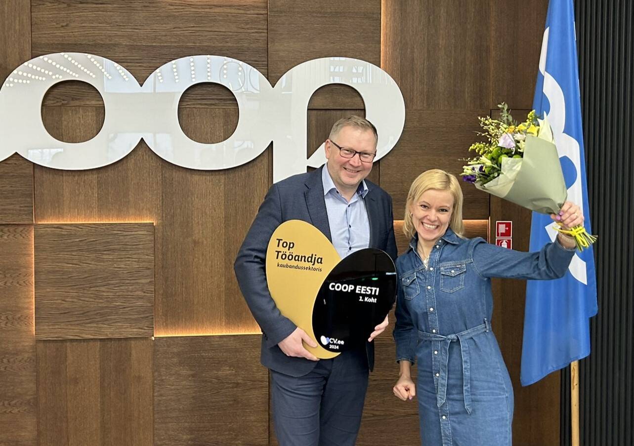 TOP-tööandja kaubanduses on Coop! Fotol juhatuse esimees Rainer Rohtla ja personalijuht Kerstin Jaani.