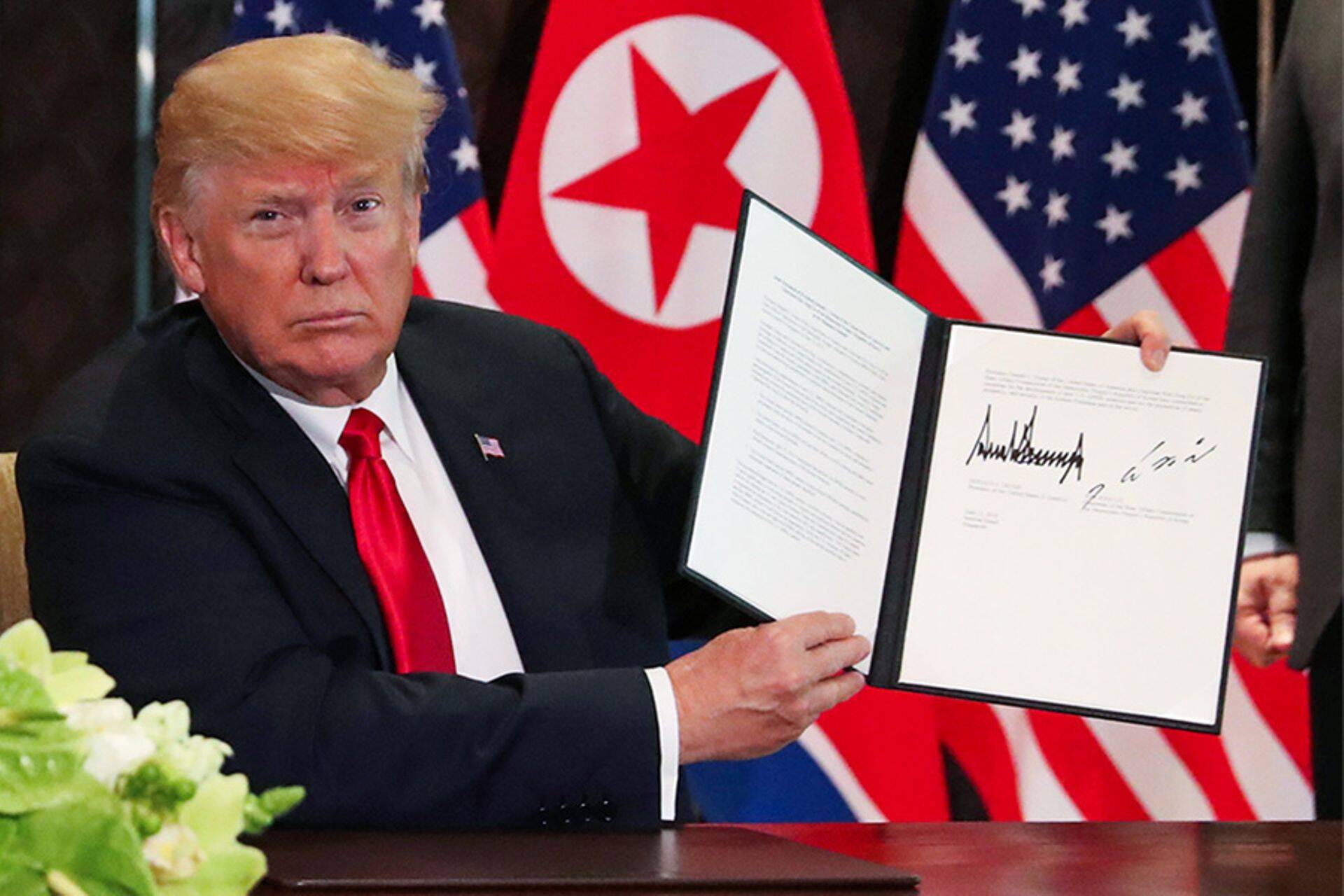 Документ подписанный лидерами США и КНДР