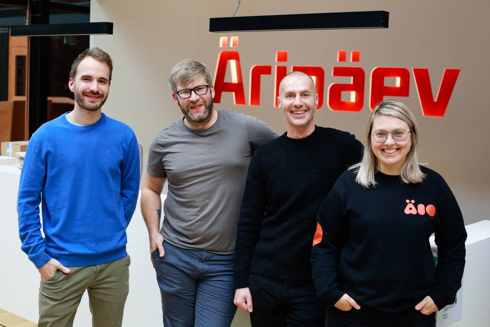Märt-Erik Martens (vasakul), Mart Valner, Oliver Rätsep, Mary-Liis Kütt.