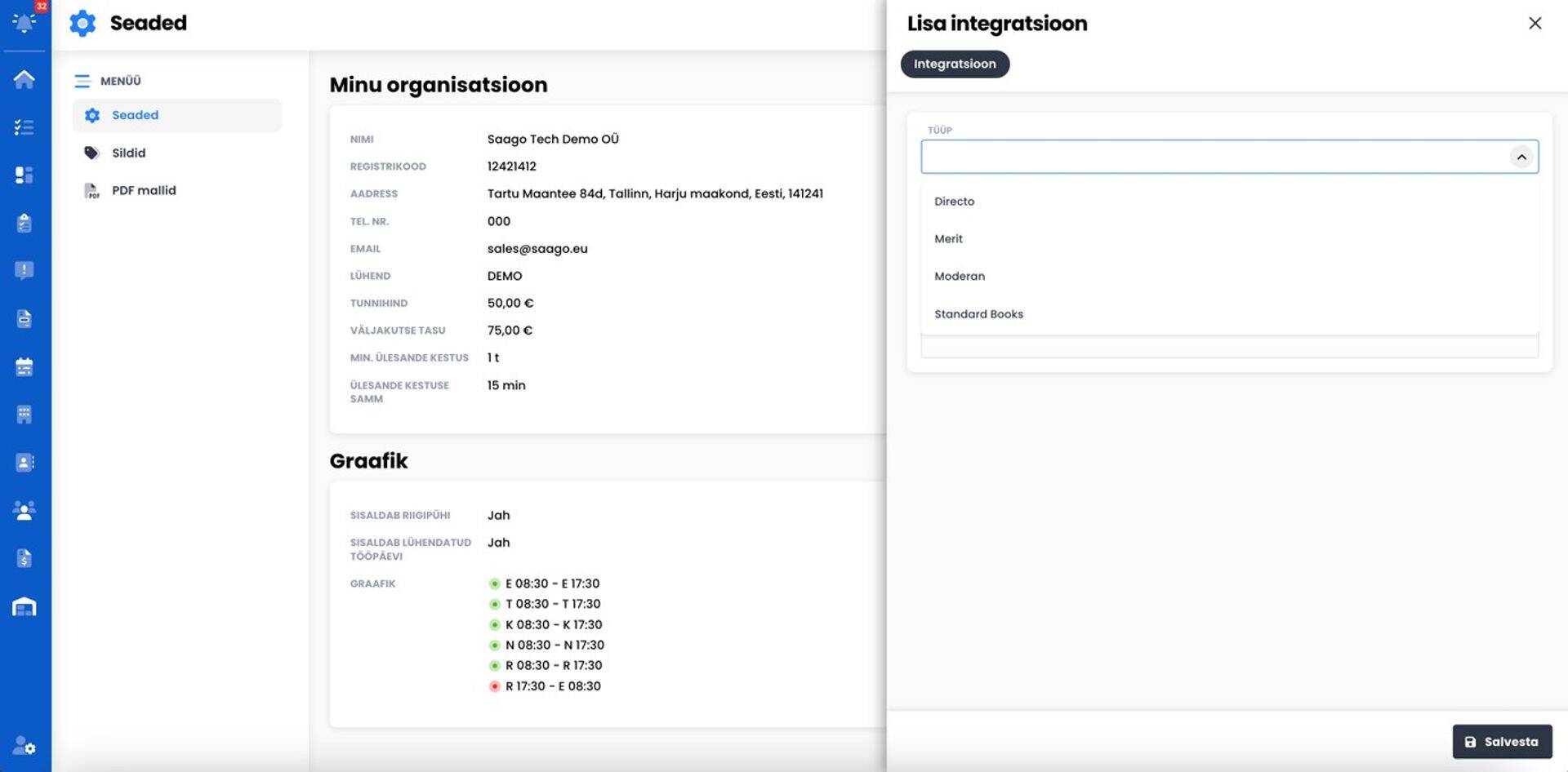 Raamatupidamisprogrammi integreerimine on vaid ühe hiirenupu vajutuse kaugusel.