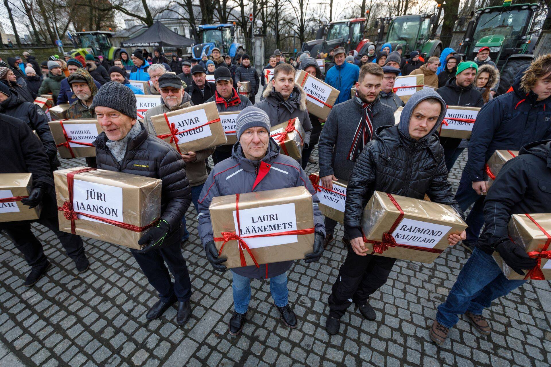 Põllumajandustootjate meeleavaldus Toomepeal.