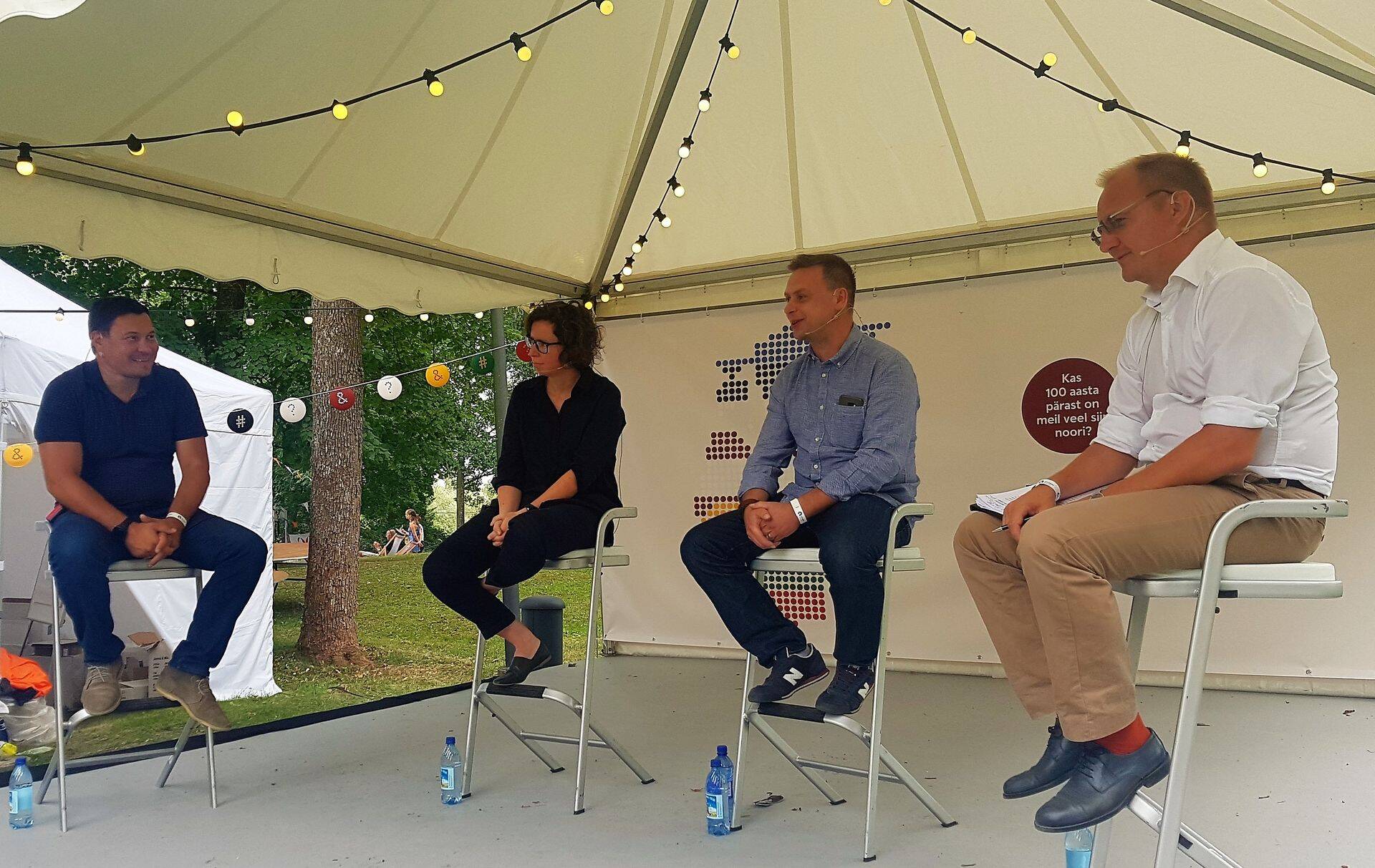 Vasakult: Kaspars Pacēvičs, Eneli Liisma, Rene Vinkler, ja Raimonds Jansons.