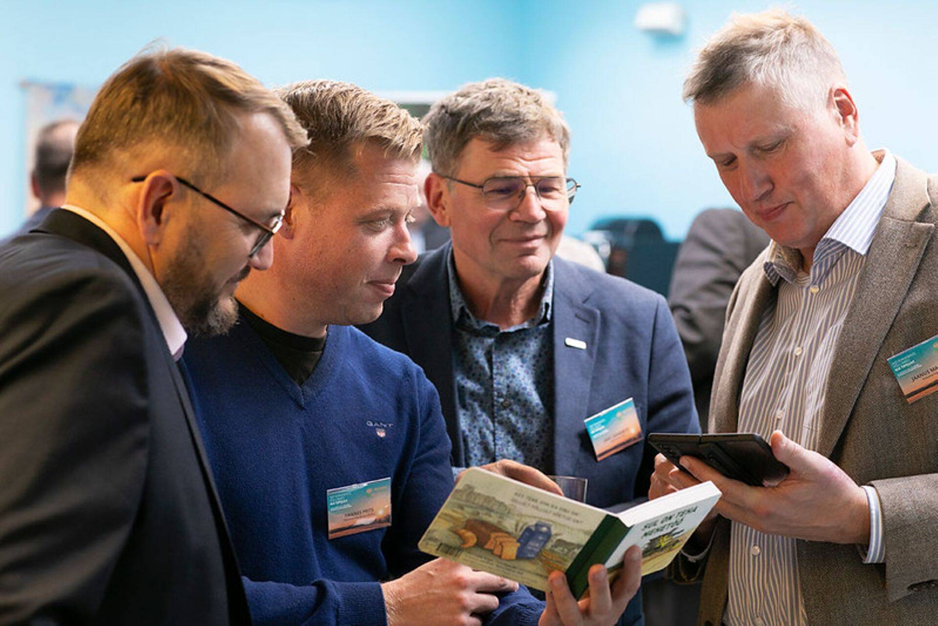 Ahti Kalde, Hannes Prits, Jaak Läänemets ja Jaanus Marrandi eelmise aasta konverentsil “Põllumees kui tippjuht”.