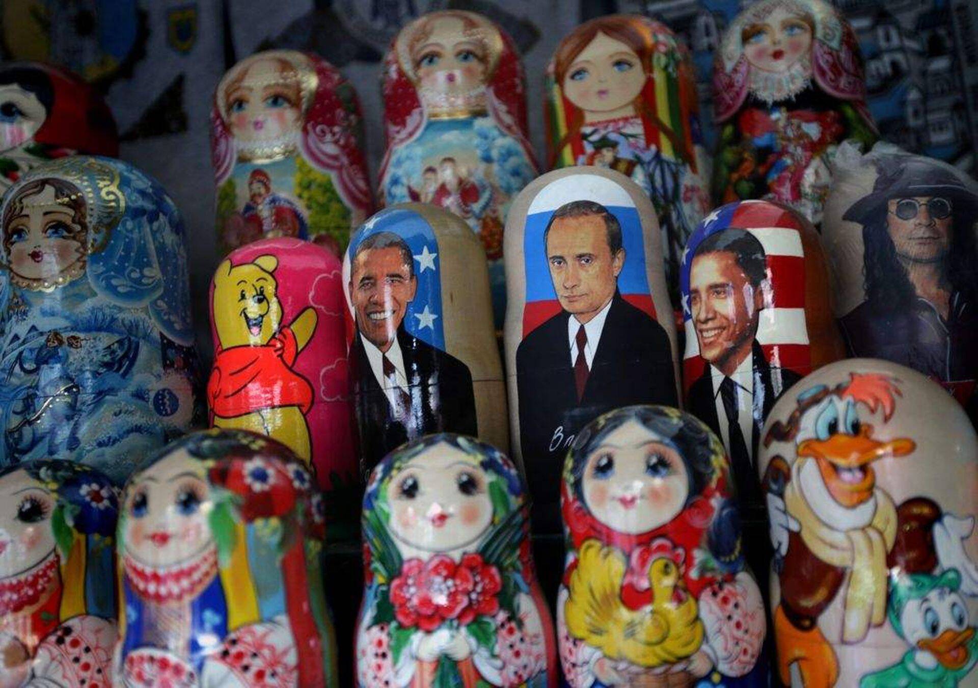 Barack Obama ja Vladimir Putini matrjoškad.