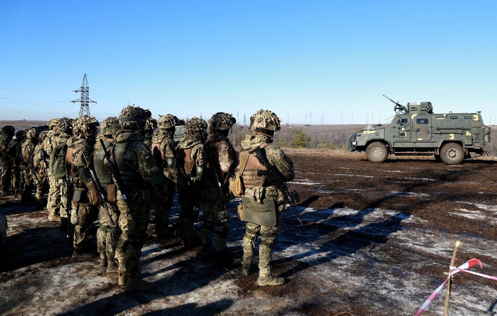 Ukraina sõdurid Donetski regioonis.