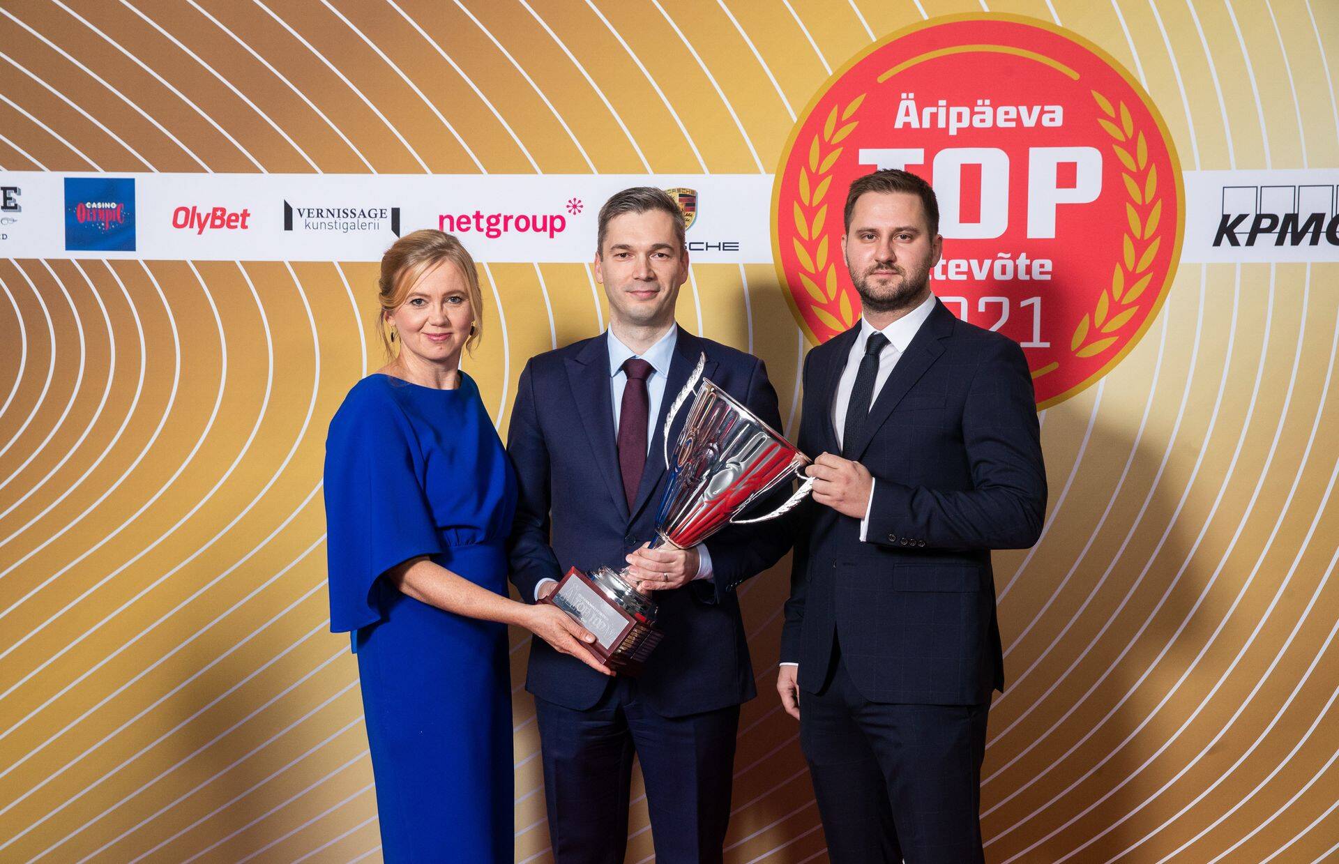 TOP 100 esikolmiku moodustasid 2021. aastal Madis Toomsalu (keskel) juhitav LHV Group, Sergei Bogatenkovi eestveetav Admiral Markets (paremal) ja Riina Roosipuu juhatatav Eesti Loto.