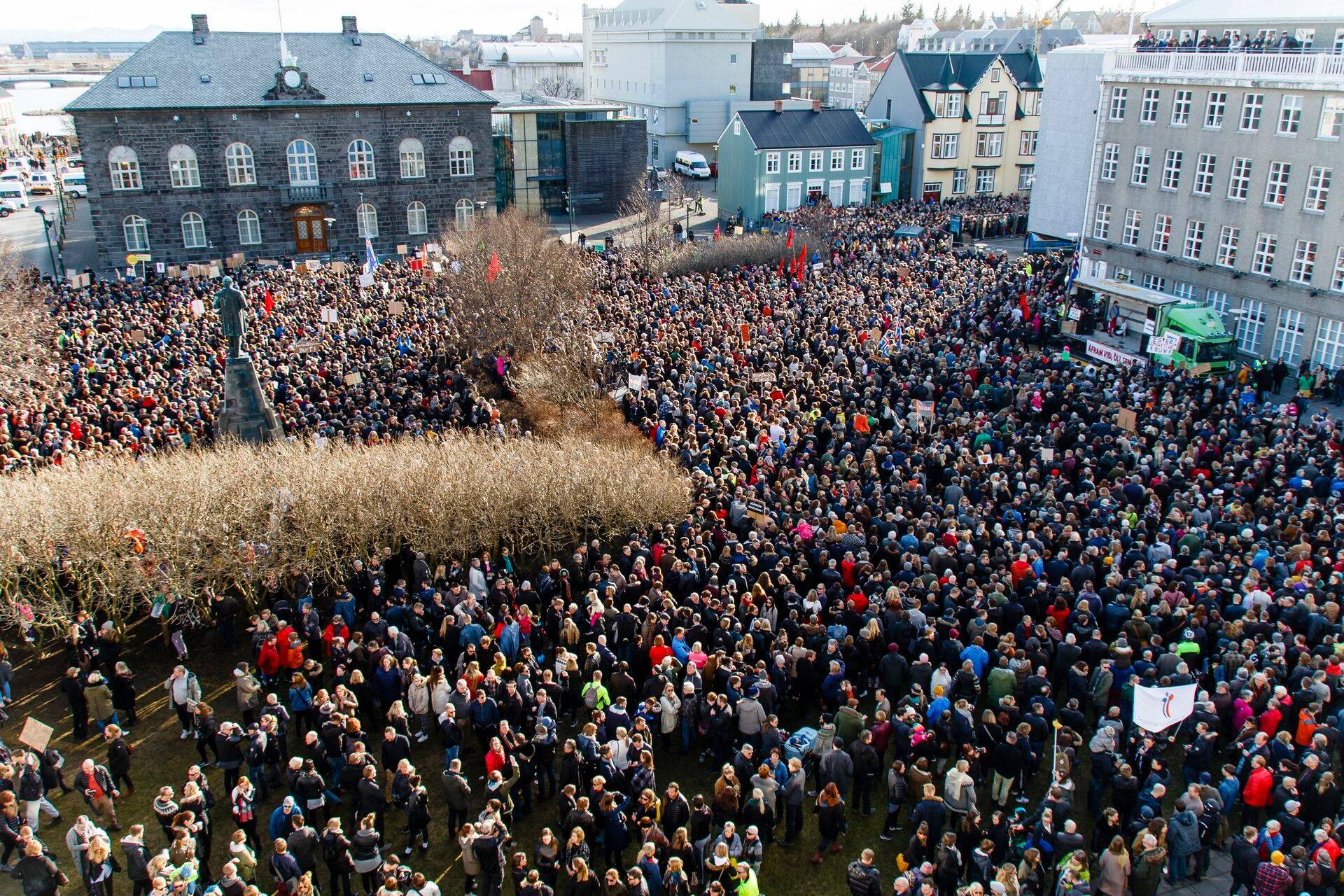Protesti Islandi pealinnas Reykjavikis peaministri tagandamiseks