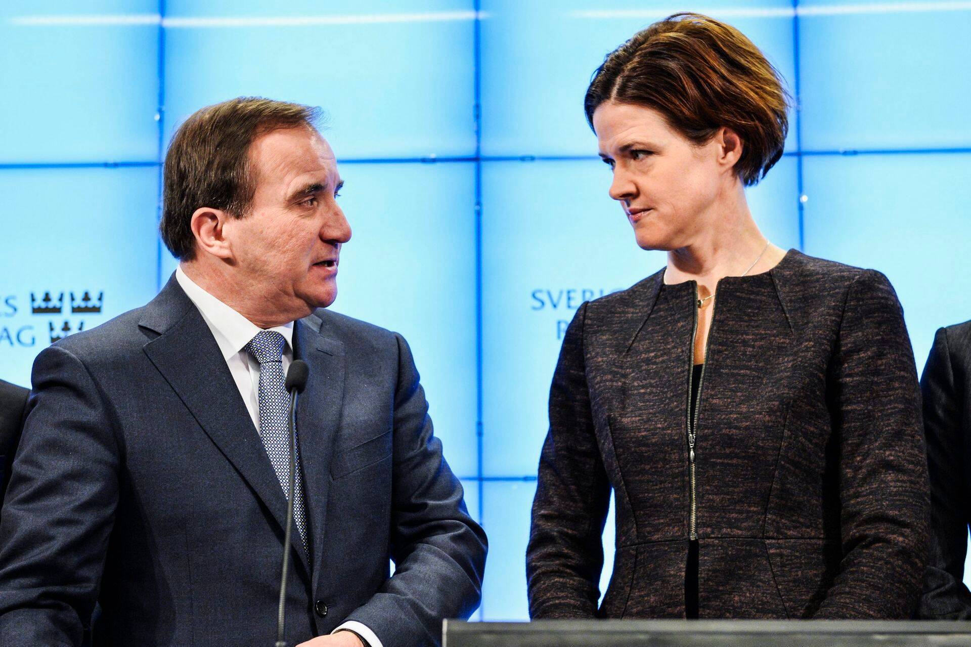 Rootsi peeaminister Stefan Löfven ja Moderaatide juht Anna Kinberg Batra .