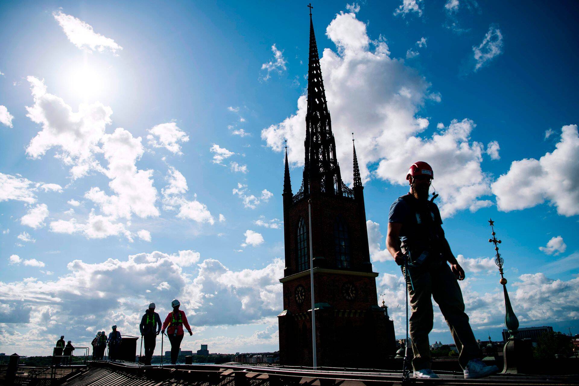 Turistid Stockholmi katustel.
