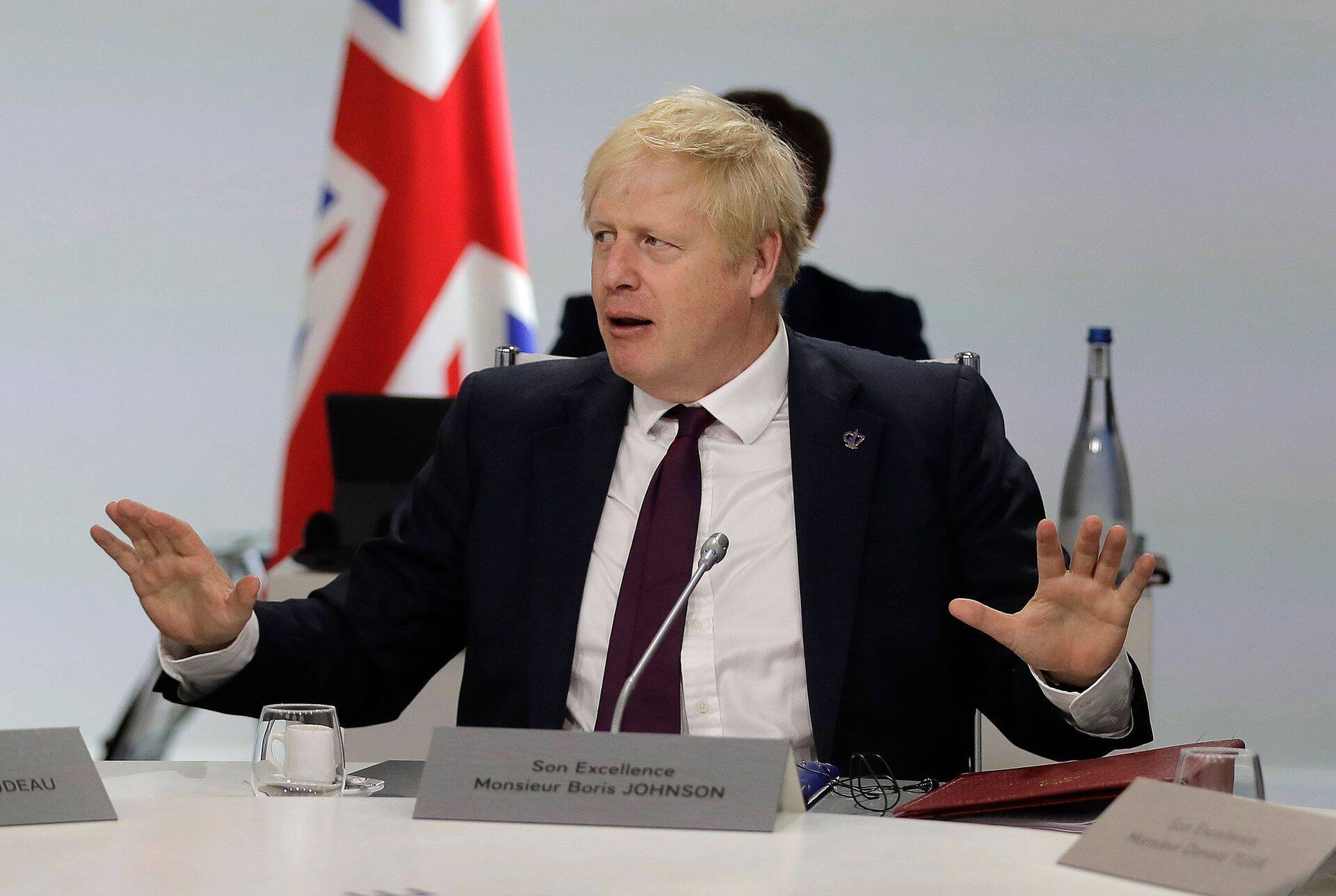 Briti peaminister Boris Johnson G7 kohtumisel.