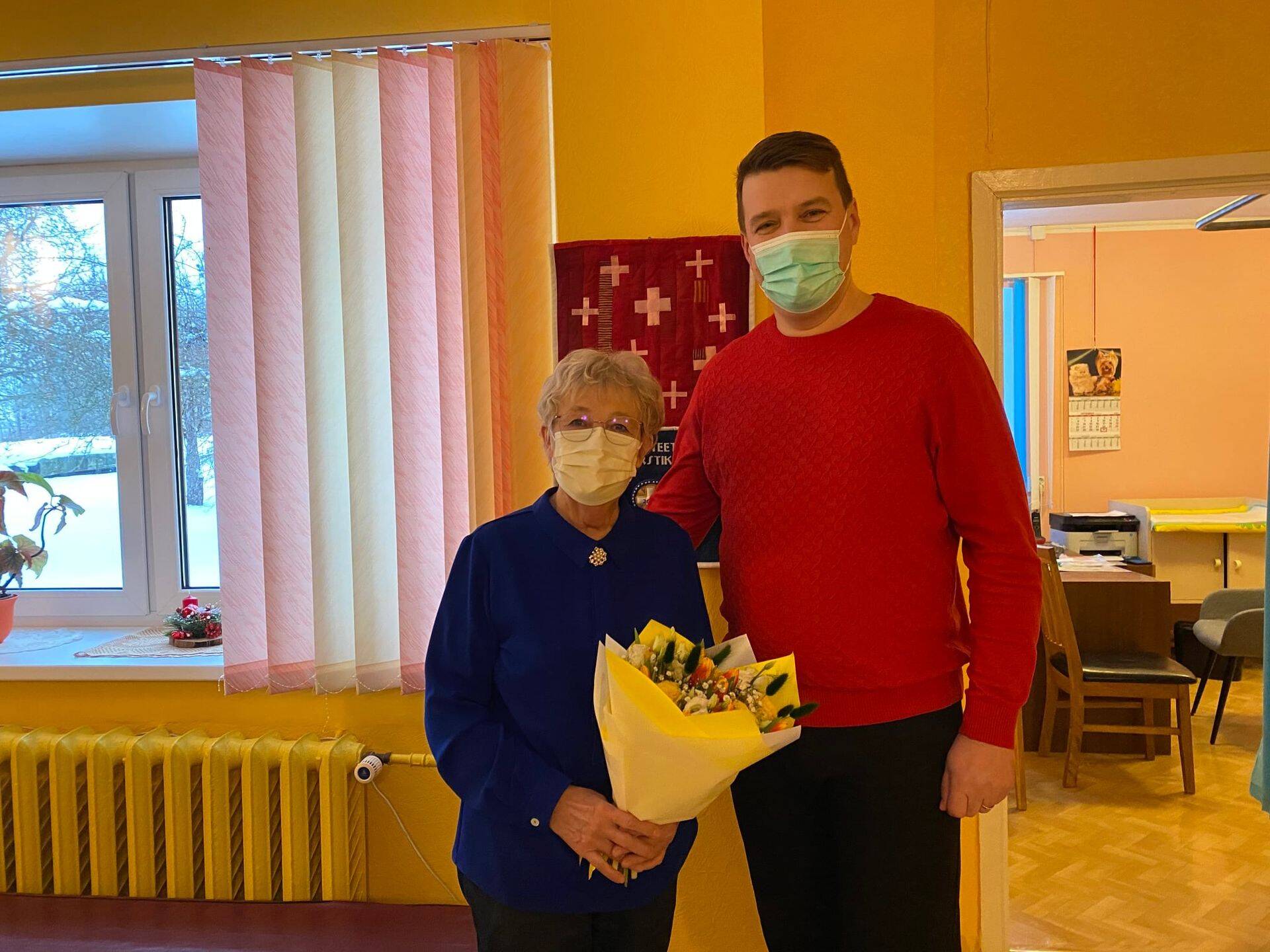 Koidu Saamot ja Haljala vallavolikogu esimees Veiko Veiert.