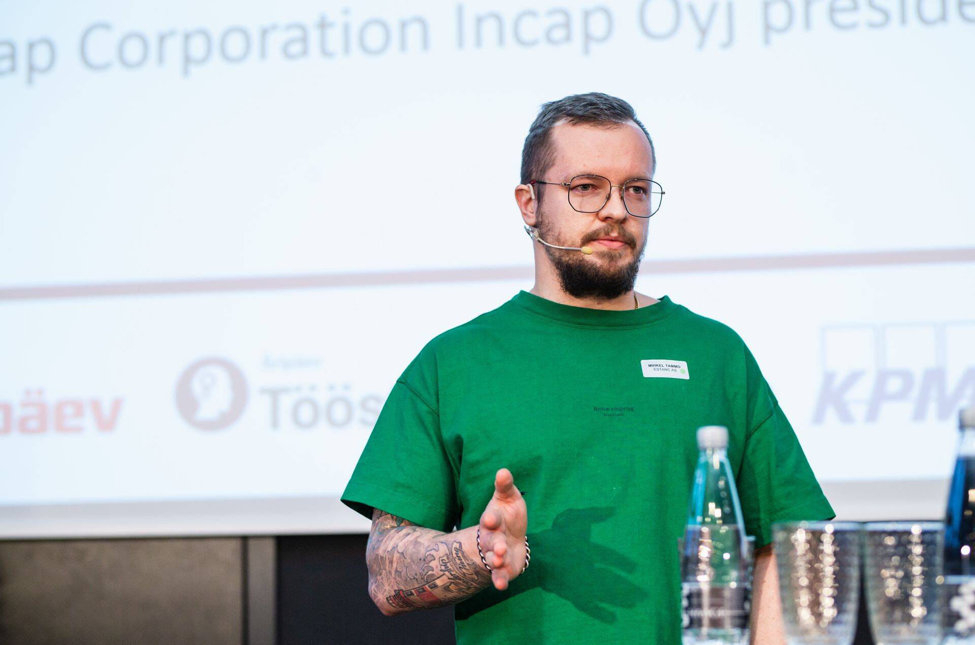 Juunist EASi ettevõtluse ja innovatsiooni keskuse direktorina tööd alustanud Mihkel Tammo konverentsil "Tööstuse äriplaan".