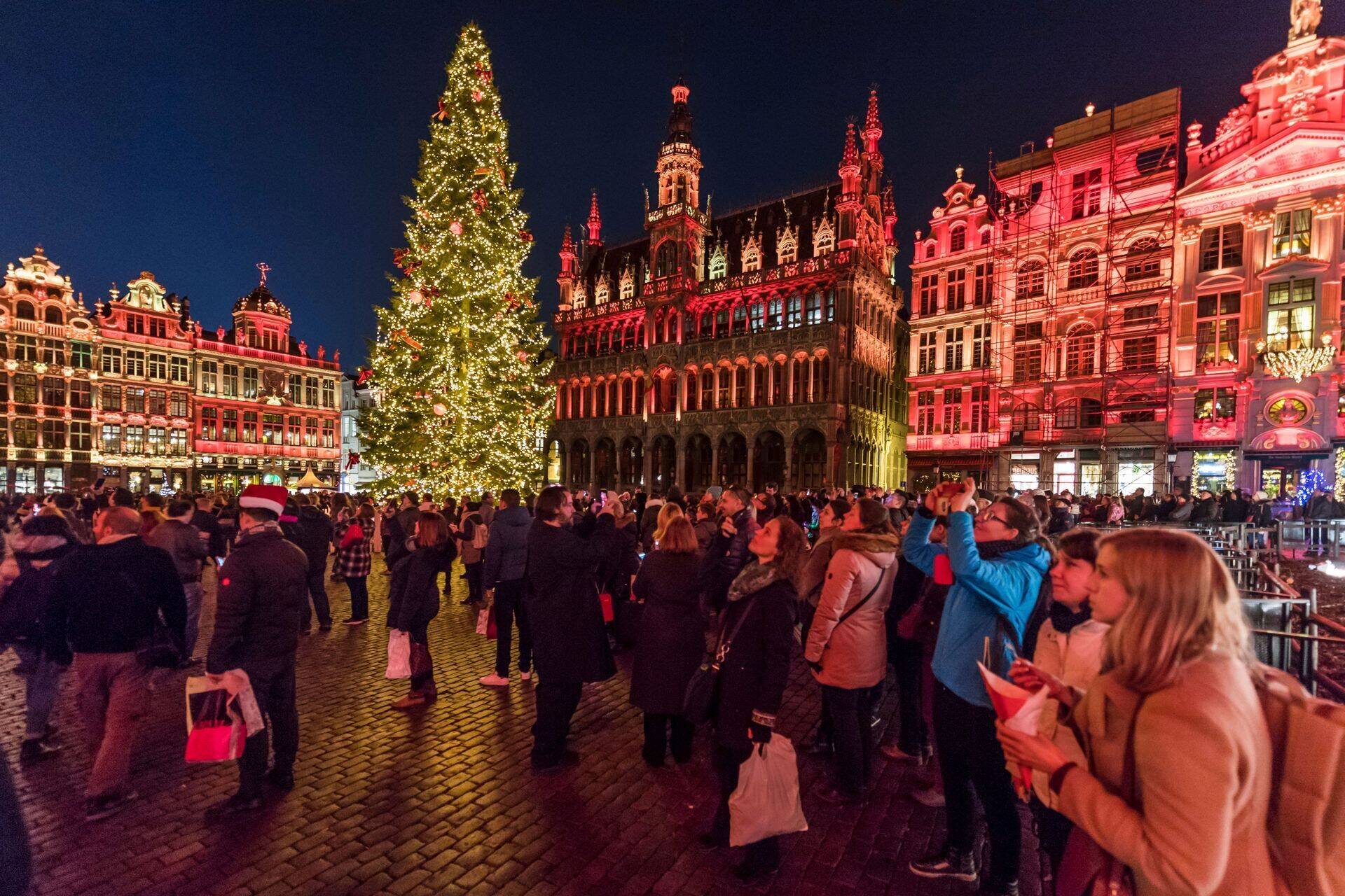 Рождественский рынок в Бельгии.