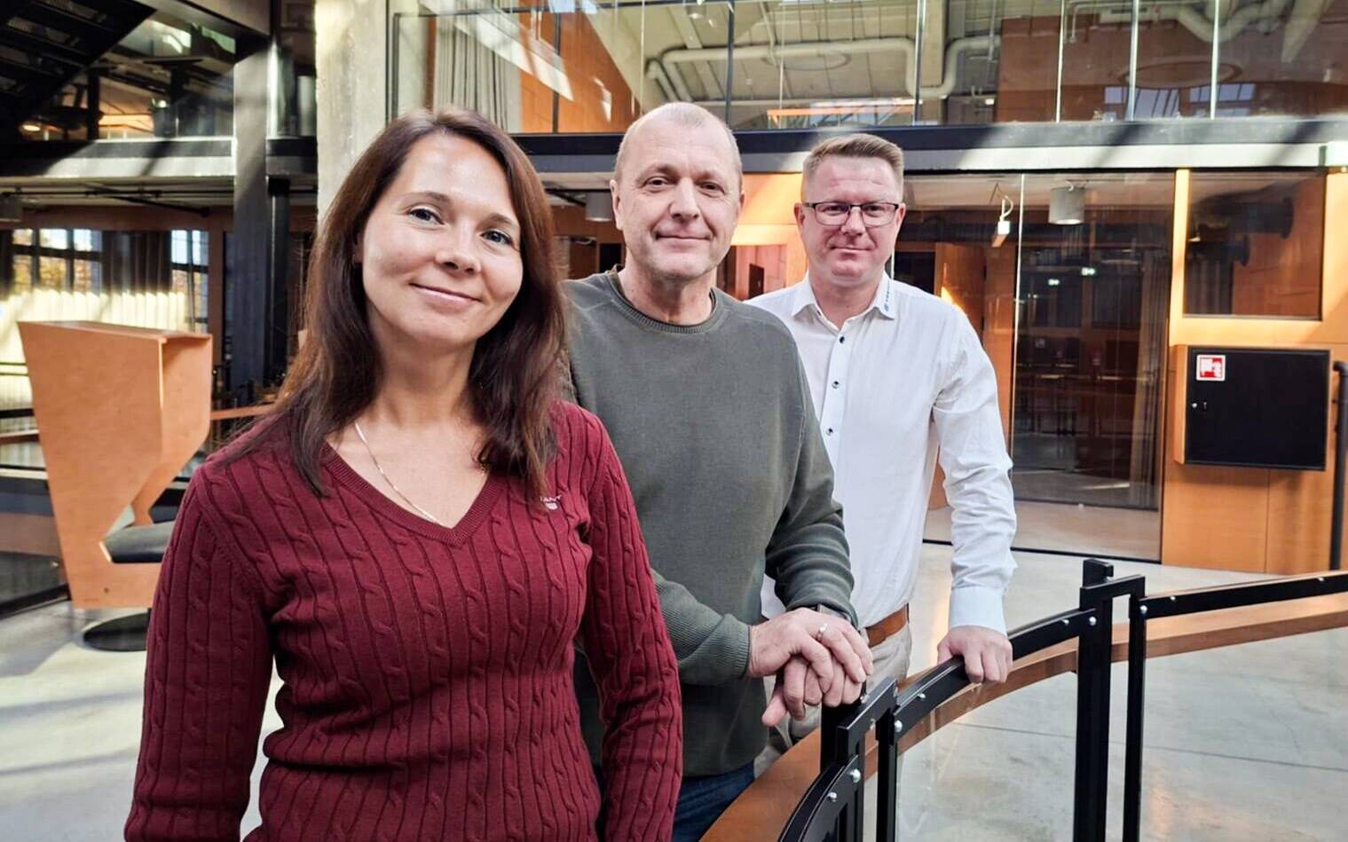 Fotol Diana Peedu ja Priidu Adrijan (Corteva Agriscience) ning Jaanus Põldmaa (Jatiina OÜ).