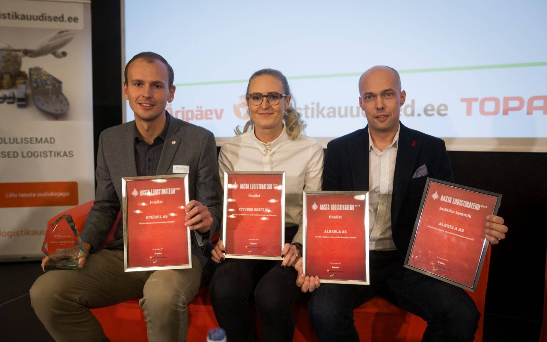Aasta logistikateo finaliste esindasid Margus Õun Operailist, Britta Liisa Ait CityBee Eestist ja Alan Vaht Alexelast.