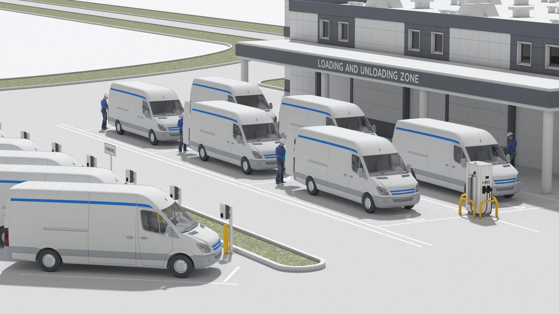 Elektriautode laadimisparkla.
