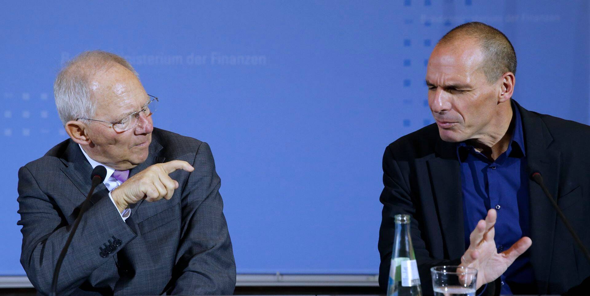 Wolfgang Schäuble ja Yanis Varoufakis