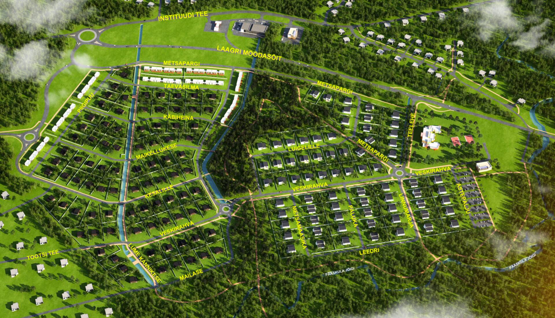 Tulevane Veskimöldre elamupiirkond linnulennult