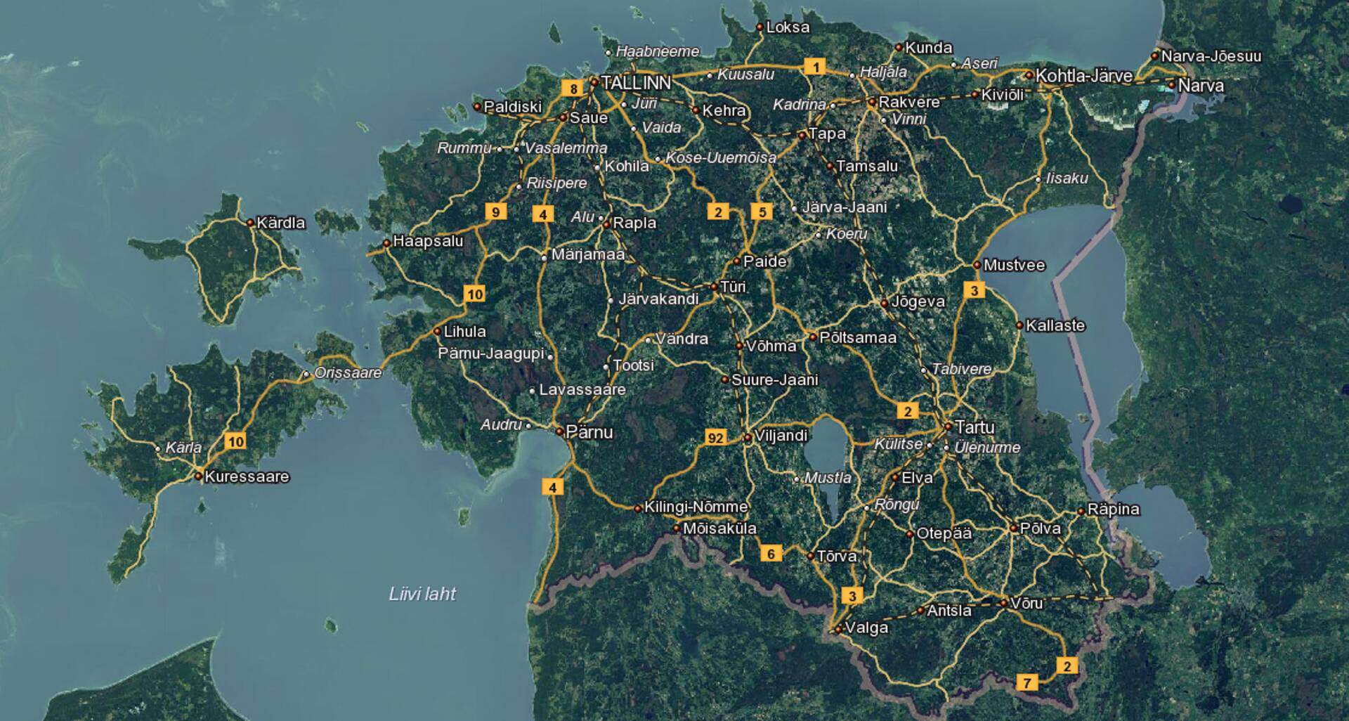 Eesti kaart Maa-ameti kodulehel