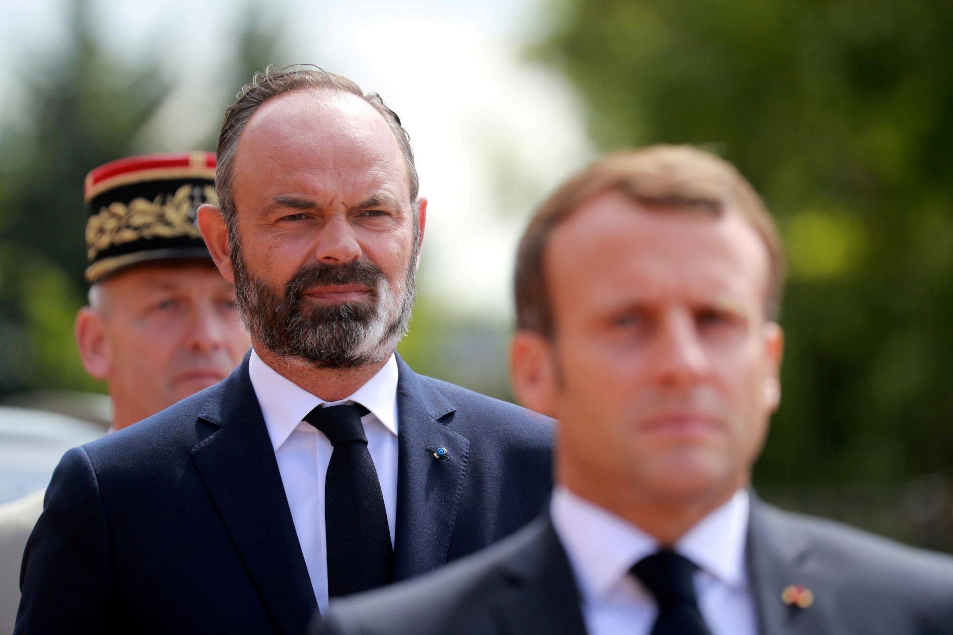 Edouard Philippe (keskel) oli Prantsusmaa peaminister alates 2017. aastast.