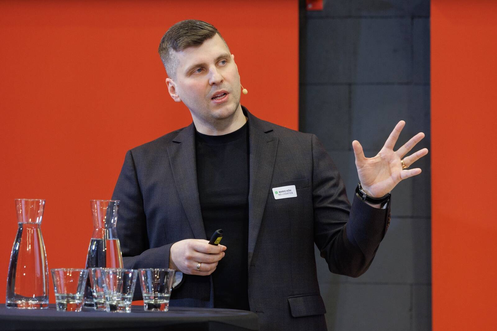 NG Logisticsi tegevjuht Mario Kõiv konverentsil Laoseis 2025.