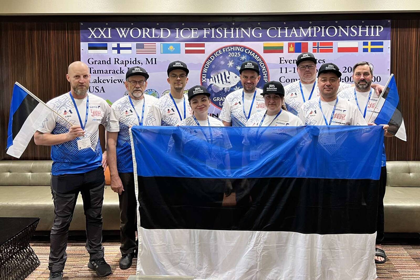 Eestit esindavad talipüügi MMil USAs püüdjatena August Turk, Hanno Veldeman, Karol Treial, Margus Mosov ja Ranel Kõmmits, varupüüdja on Mati Banhard. Võistkonna kapten on Ivo Sööt ning abilised Laivi Taavits ja Liisa Kõmmits.