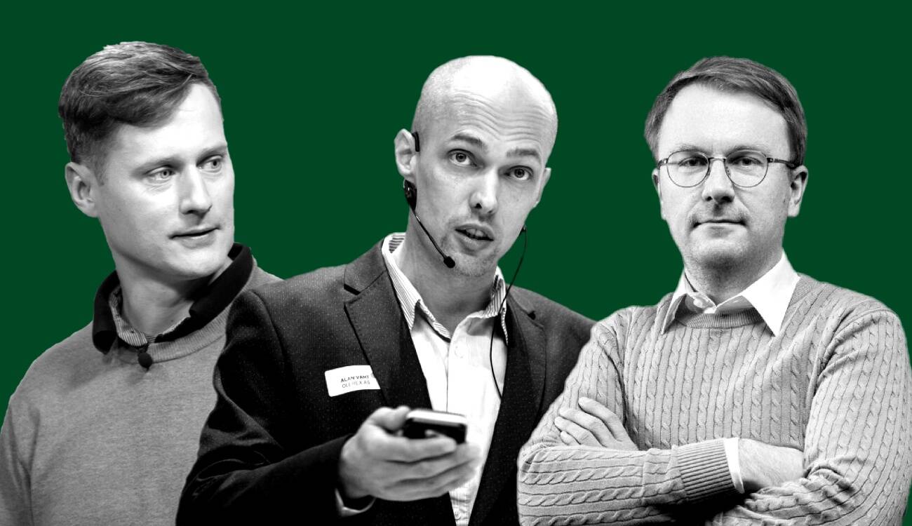 Fotokollaažil Kristjan Vanaselja, Alan Vaht ja Heigo Saare.