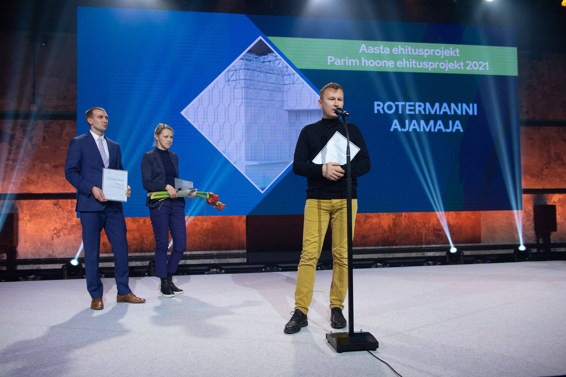 Aasta ehitusprojekti tiitli võitis Rotermanni ajamaja.