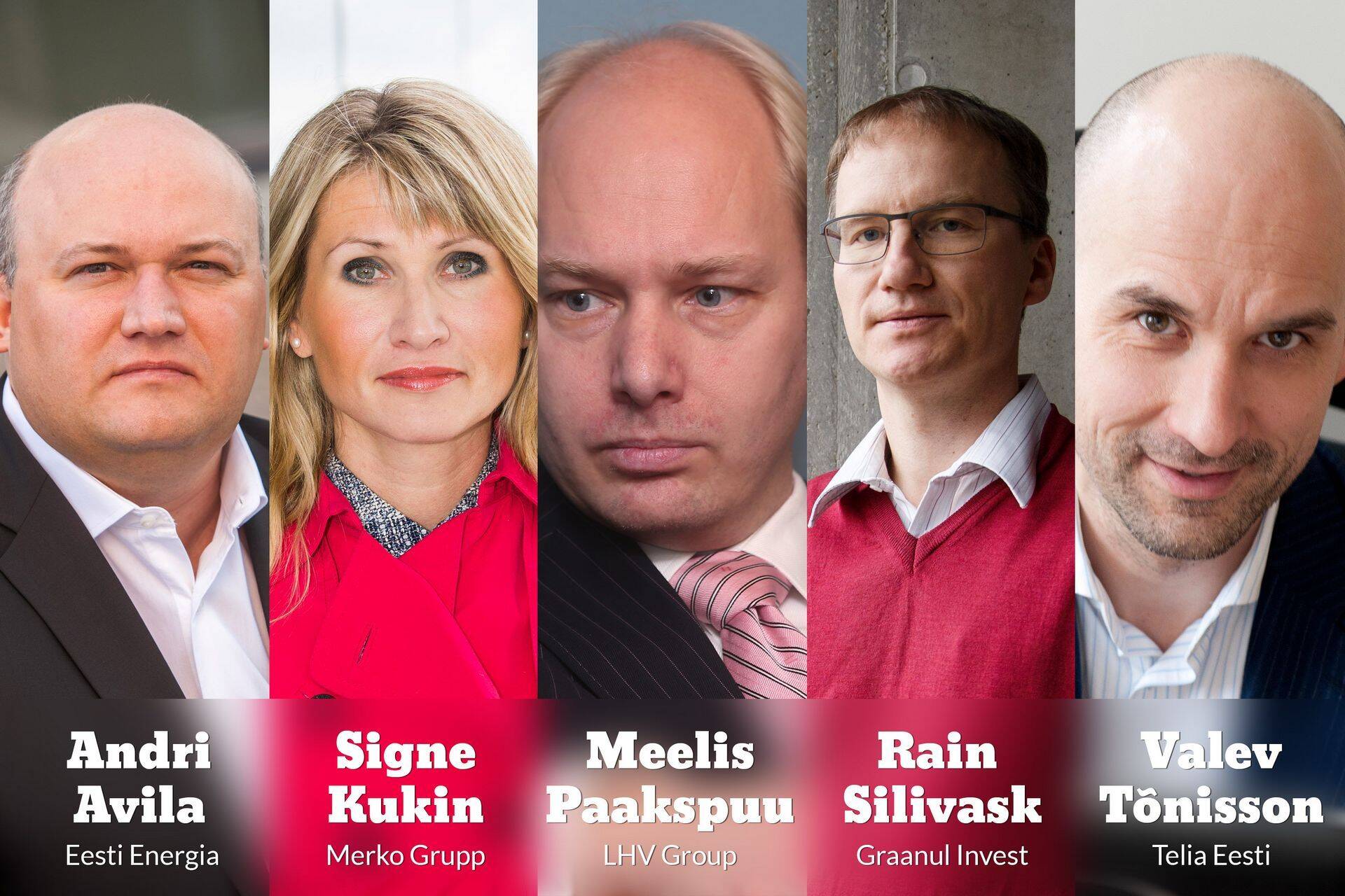 Žürii valis 25 finantsjuhi seast välja viis nominenti, kelle hulgas on aasta parim otsuste tegija ja suunaja.