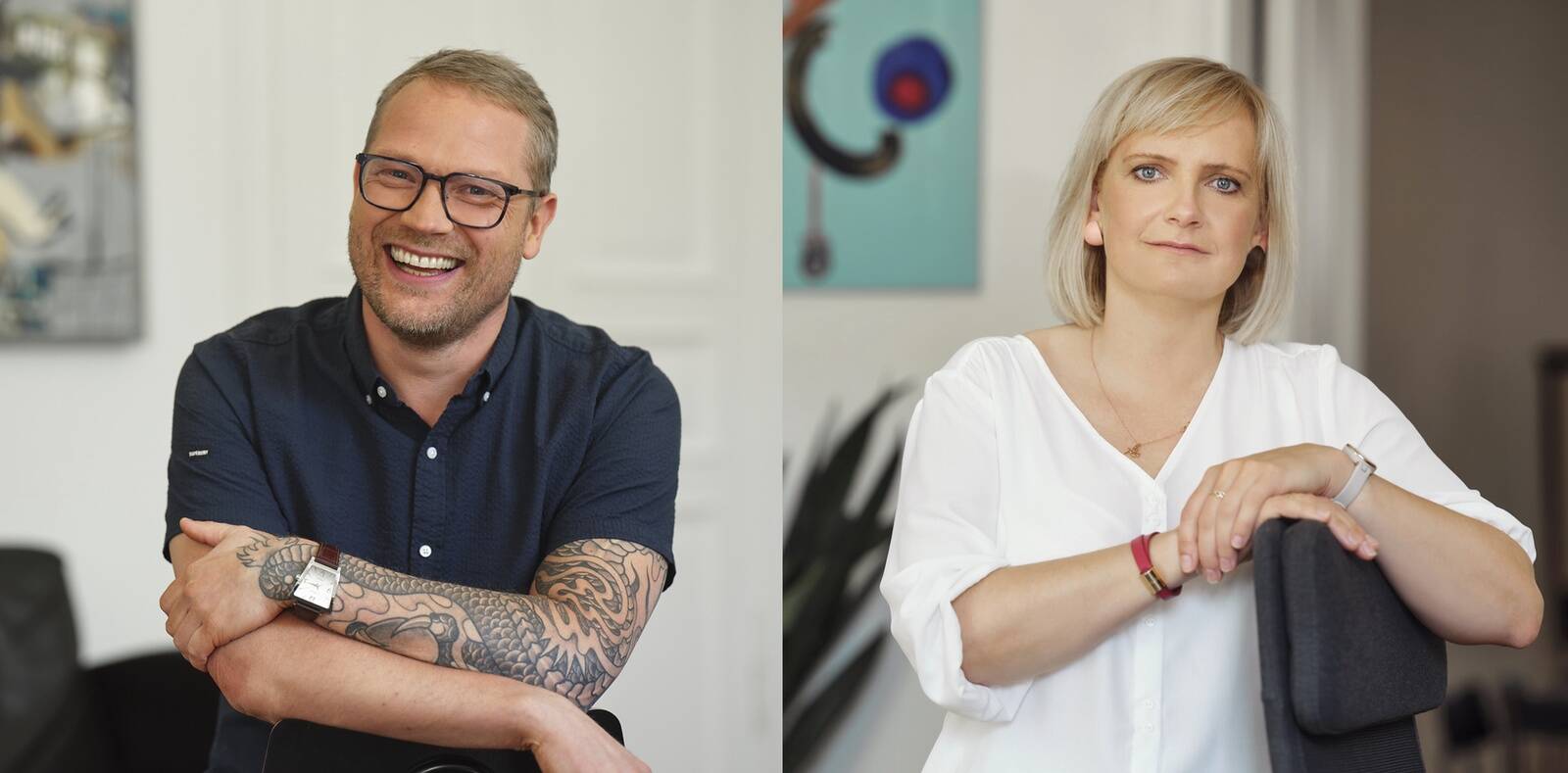 Tanki tegevjuhid Joel Volkov ja Marge Kari.
